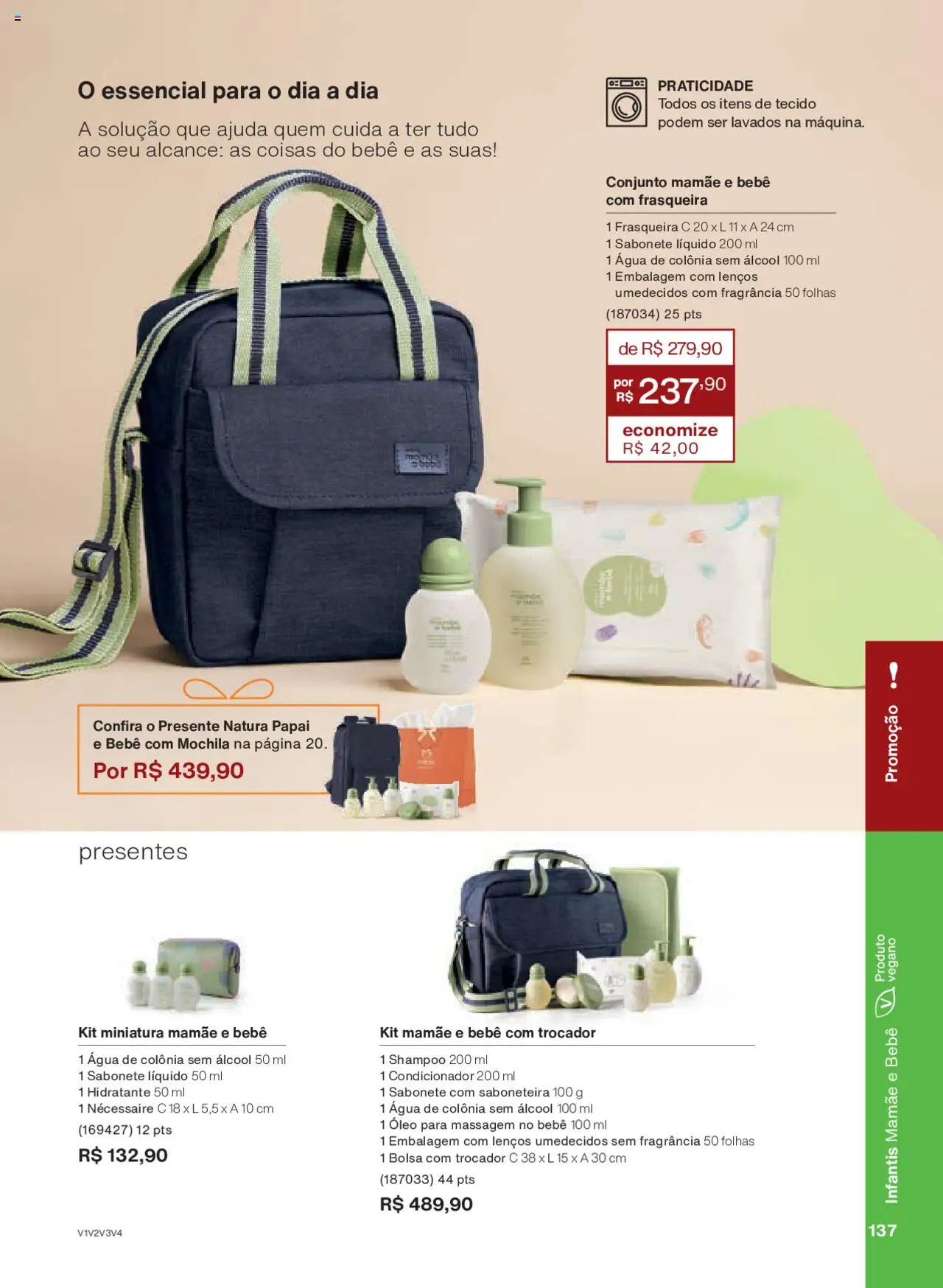 Natura Folheto - válido de 15.06.2025 | Página: 137 | Produtos: Necessaire, Sabonete, Mochila, Bolsa