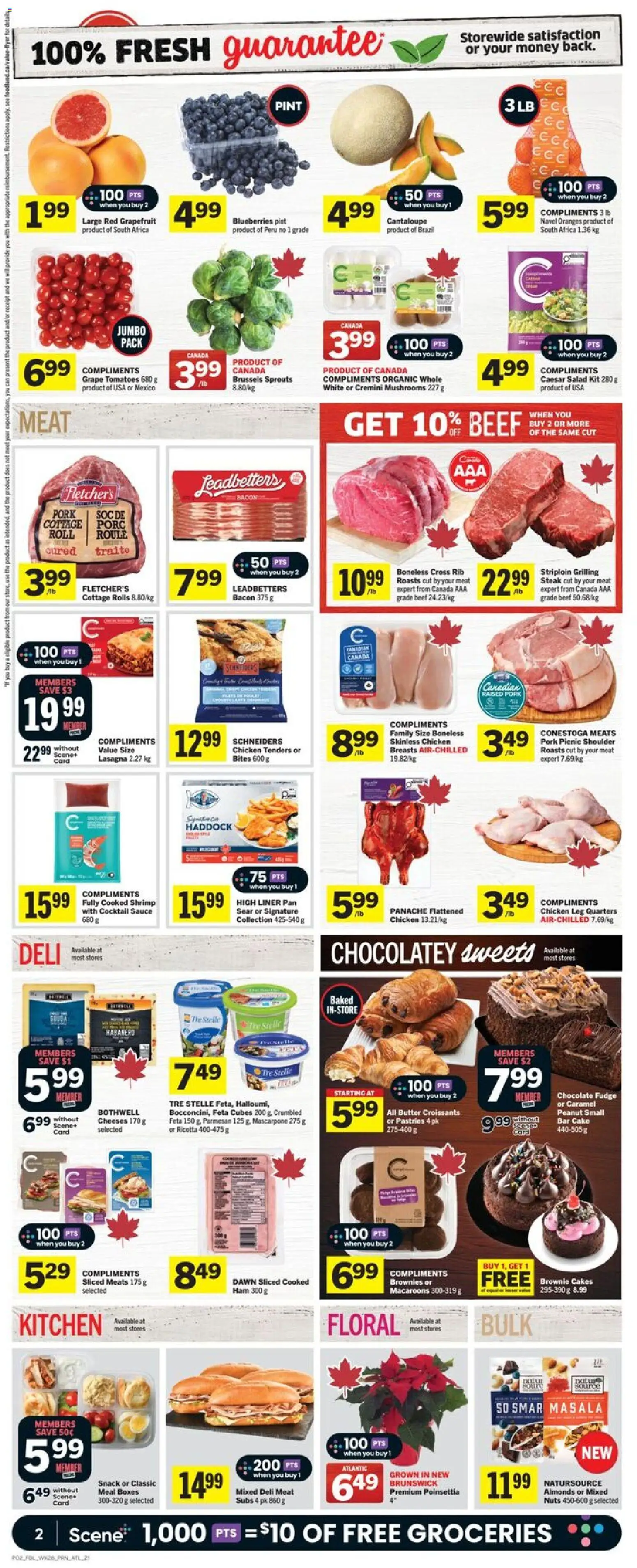Foodland flyer valid from 06.11.2025 | Page: 3 | Products: Nuts, Salad, Ham, Chicken