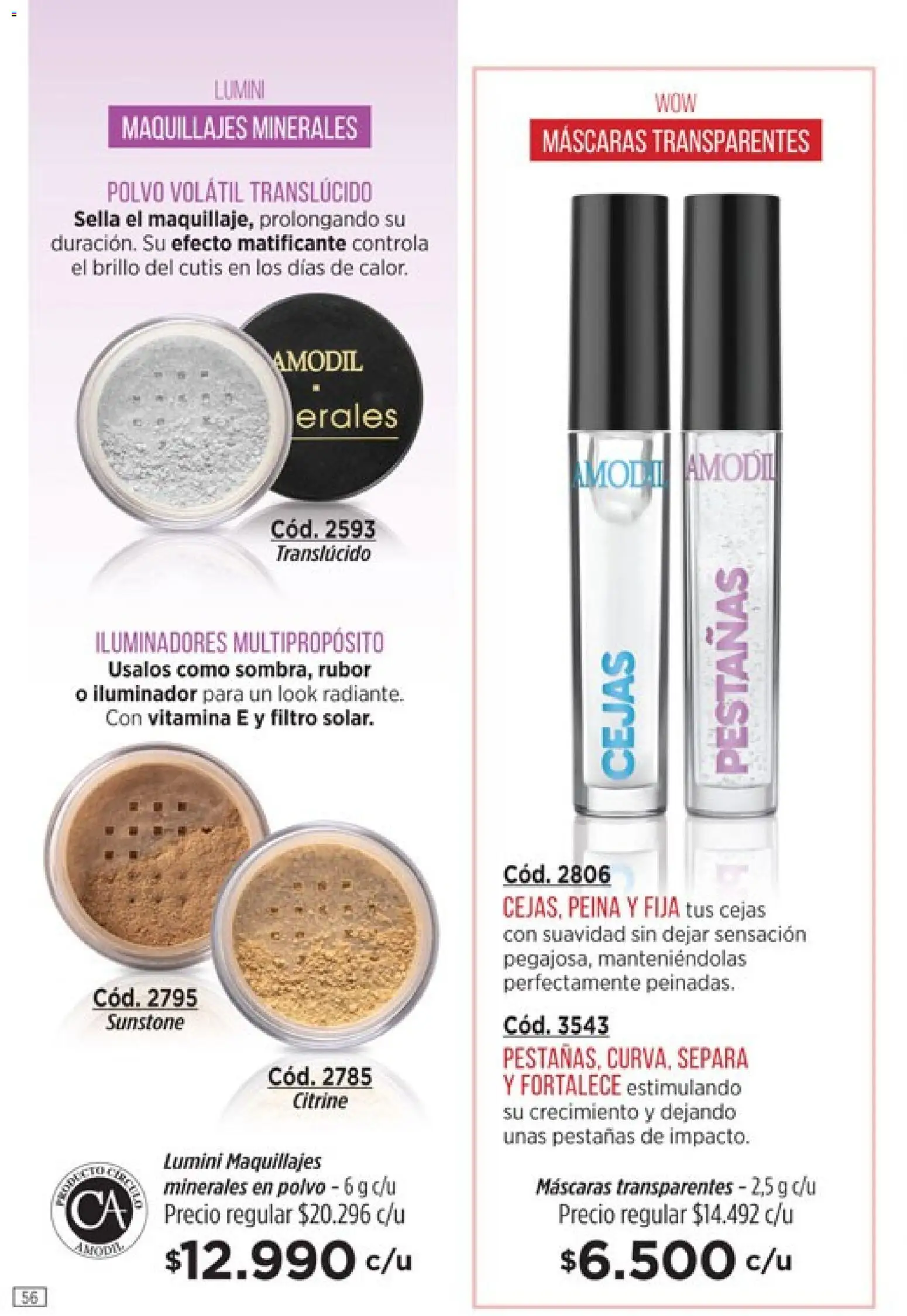 Catálogo Amodil Campaña 4 │ válido desde el 01.03.2026 | Página: 56 | Productos: Iluminador, Rubor, Polvo, Brillo