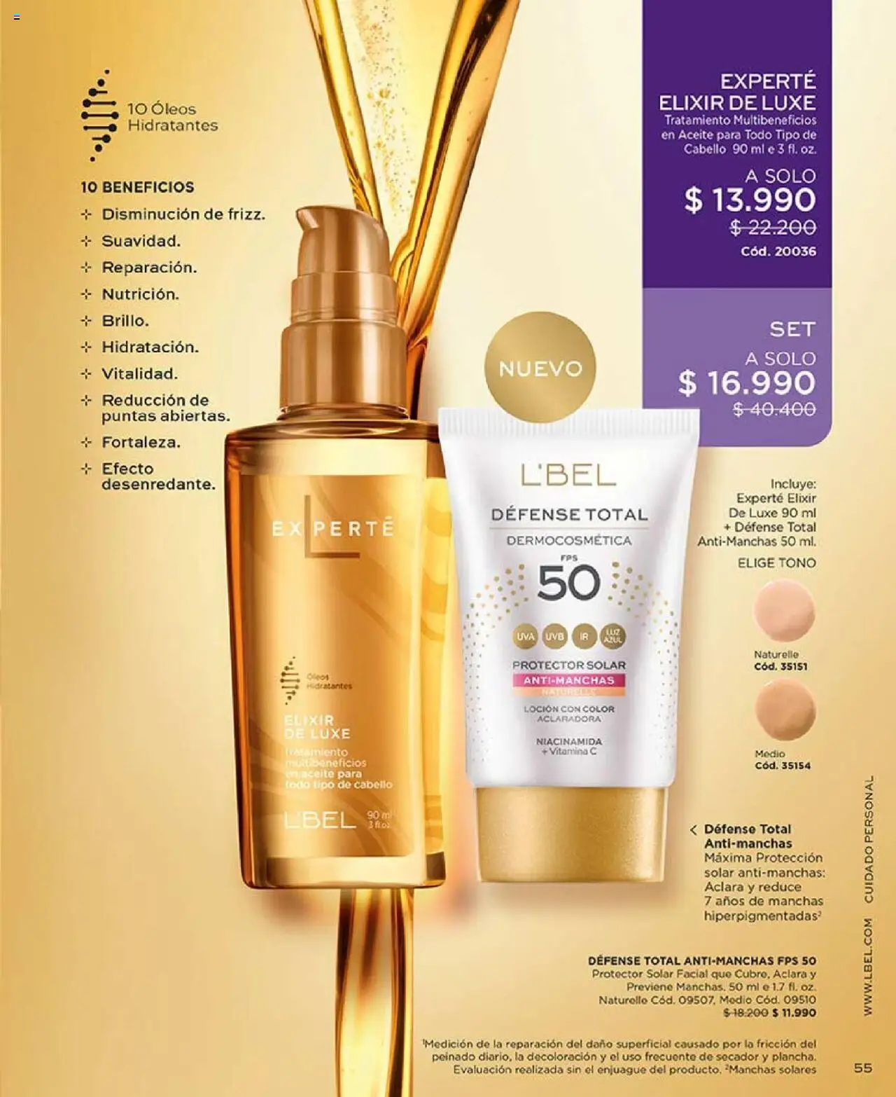 Catálogo L'Bel Campaña 13 │ válido desde el 29.07.2025 | Página: 55 | Productos: Loción, Protector solar, Aceite