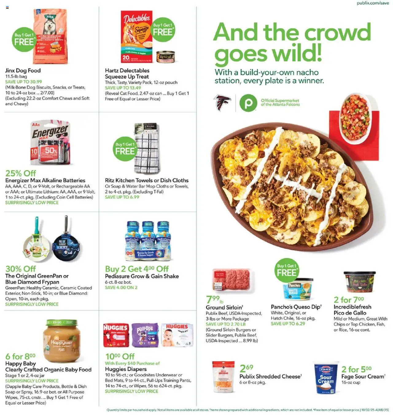 Publix Weekly Ad - valid from 01.10.2025 | Page: 15 | Products: Sour cream, Chips, Underwear, Bag