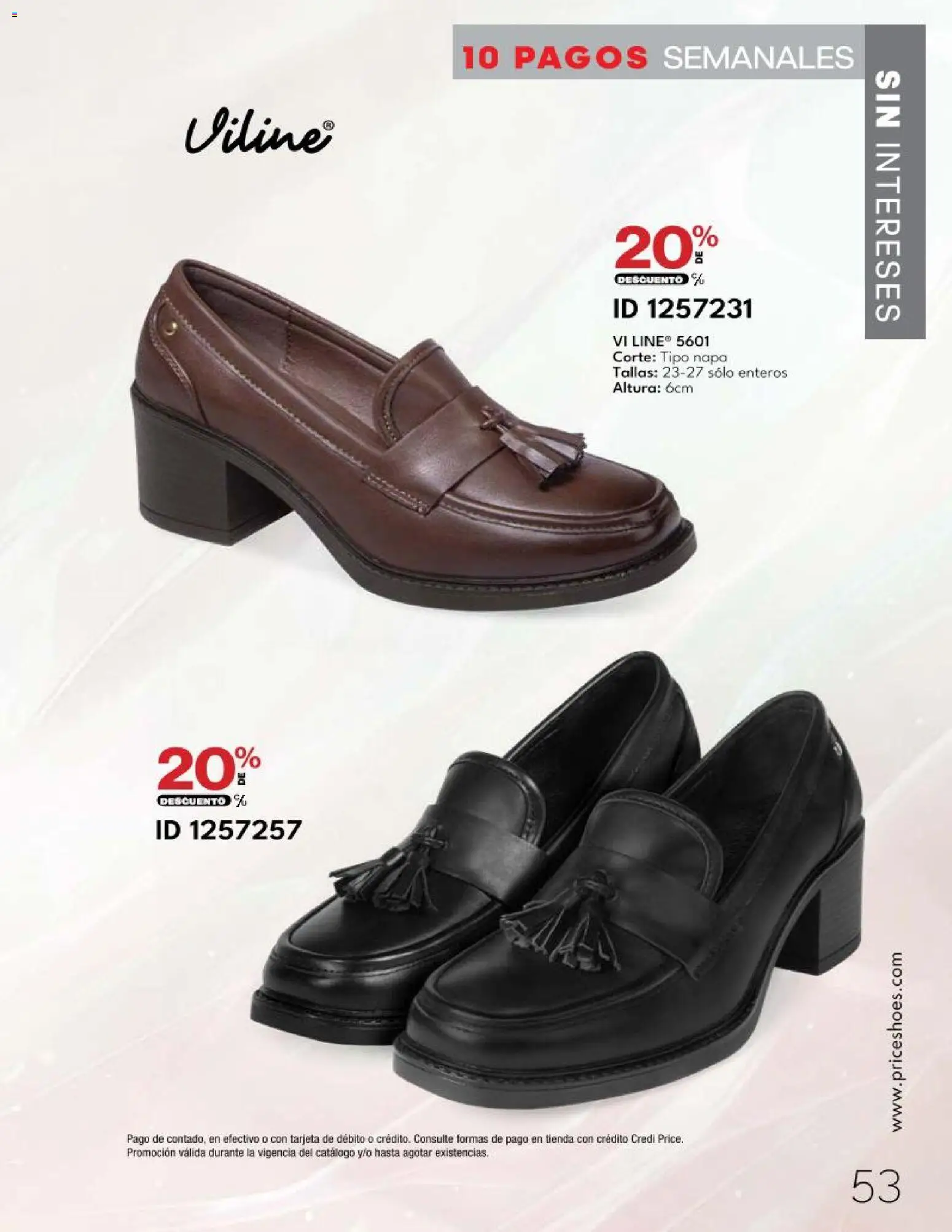 Nuevas ofertas de Price Shoes válidas en toda la República Mexicana desde el 20.03.2026. ¡Encuentra las mejores ofertas en Price Shoes catálogo 10 Pagos Sin Intereses! | Página: 53