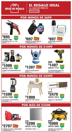 Vista previa de Home Depot catálogo, nuevo folleto de la tienda, válido en México a partir del 04.12.2025 | Página: 11 | Productos: Audífonos, Frigobar, Mesa de TV, Destornillador
