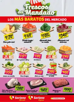 Vista previa de Soriana - Frescos del Mandado Mercado: Coah, Chih y Dur, nuevo folleto de la tienda, válido en México a partir del 24.02.2026