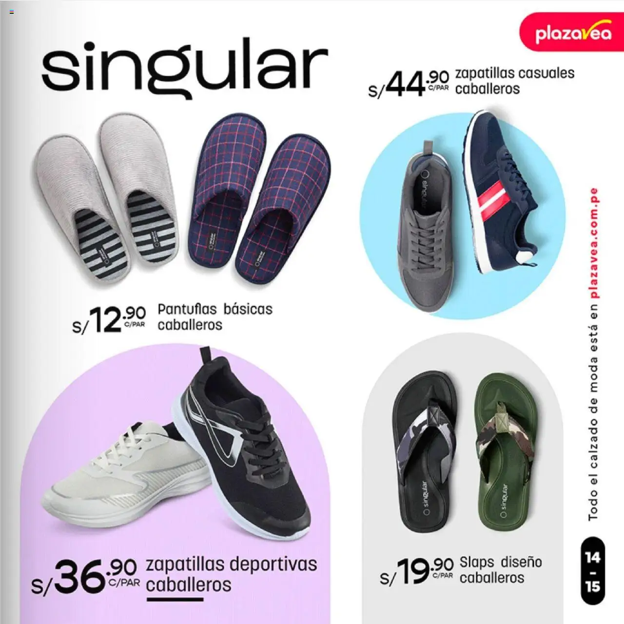 Catálogo Plaza Vea válido desde 22.09.2025 | Página: 15 | Productos: Zapatillas deportivas, Zapatillas, Pantuflas