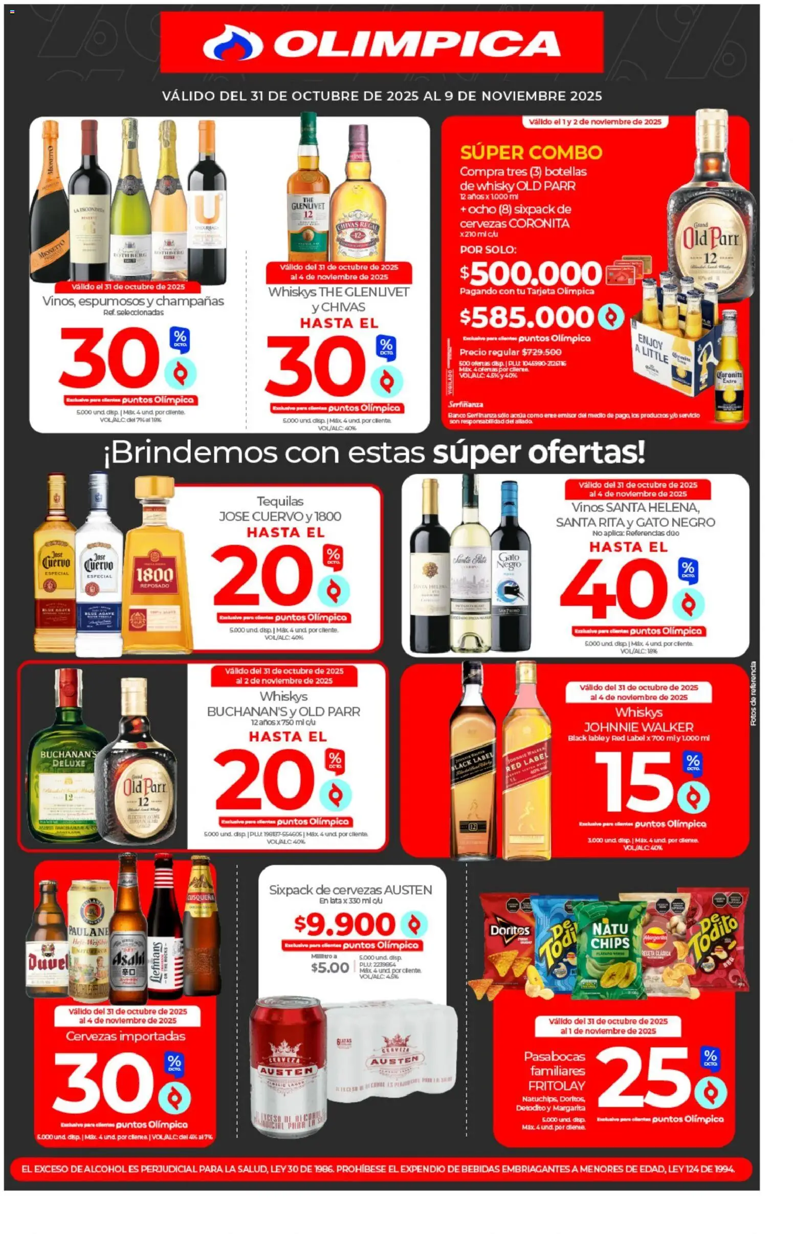 Olímpica revista - valida desde el 31.10.2025 | Página: 6 | Productos: Whisky, Banco, Tintura, Cerveza