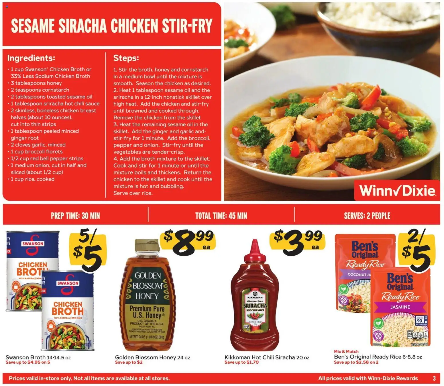 Winn Dixie In-Store Flyer - valid from 11.03.2026 | Page: 3 | Products: Broccoli, Skillet, Vegetables, Garlic