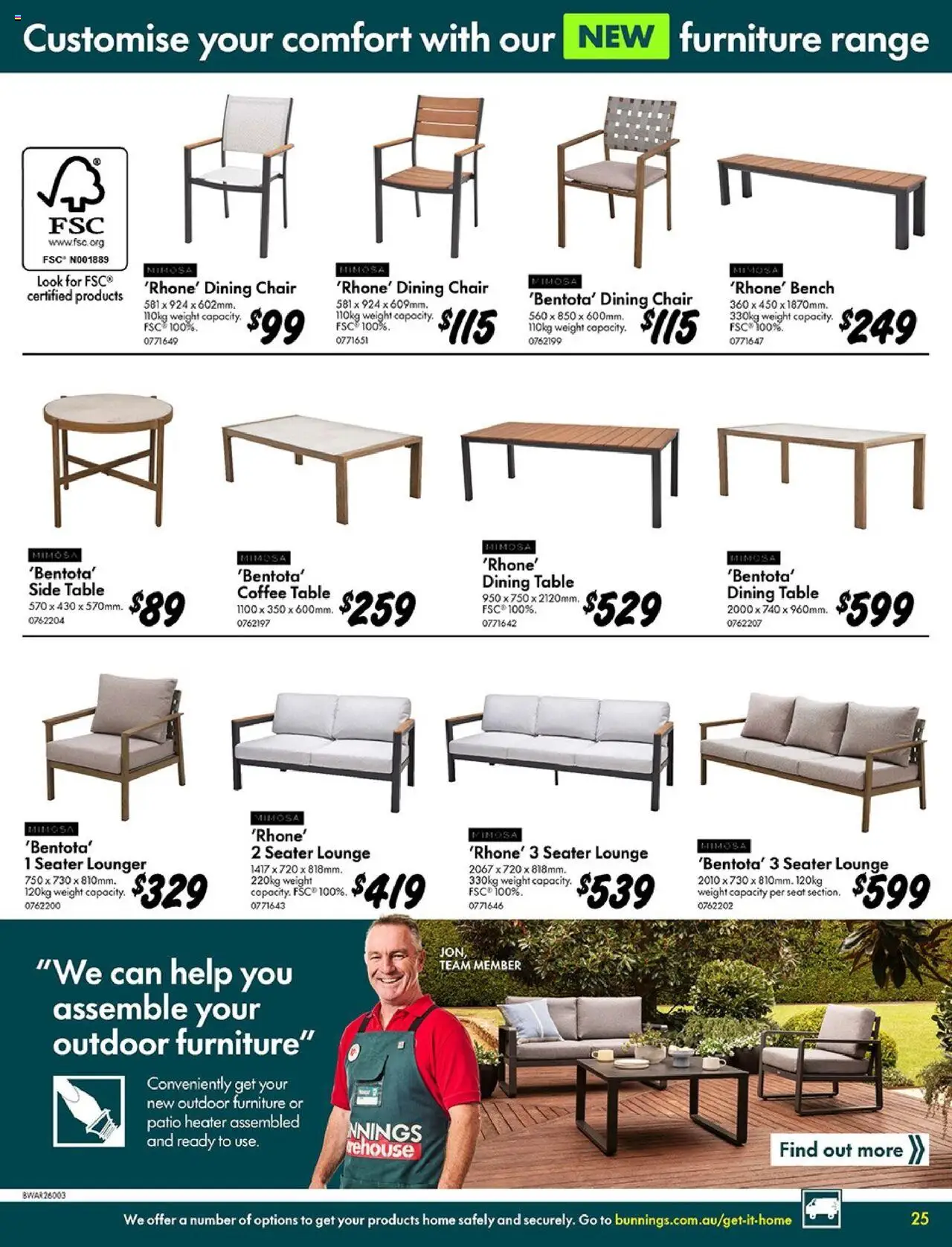 Bunnings Warehouse catalogue - valid from 10.09.2025 | Page: 25 | Products: Coffee table, Table, Coffee, Weight