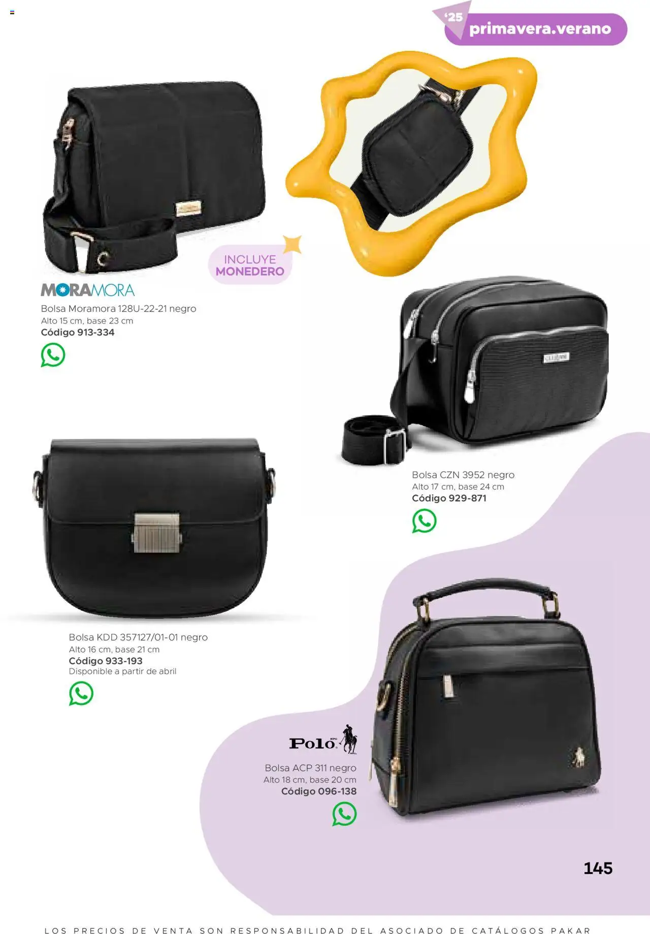 Nuevas ofertas de SC Pakar válidas en toda la República Mexicana desde el 31.01.2025. ¡Encuentra las mejores ofertas en SC Pakar catálogo Ropa! | Página: 145 | Productos: Bolsa, Monedero