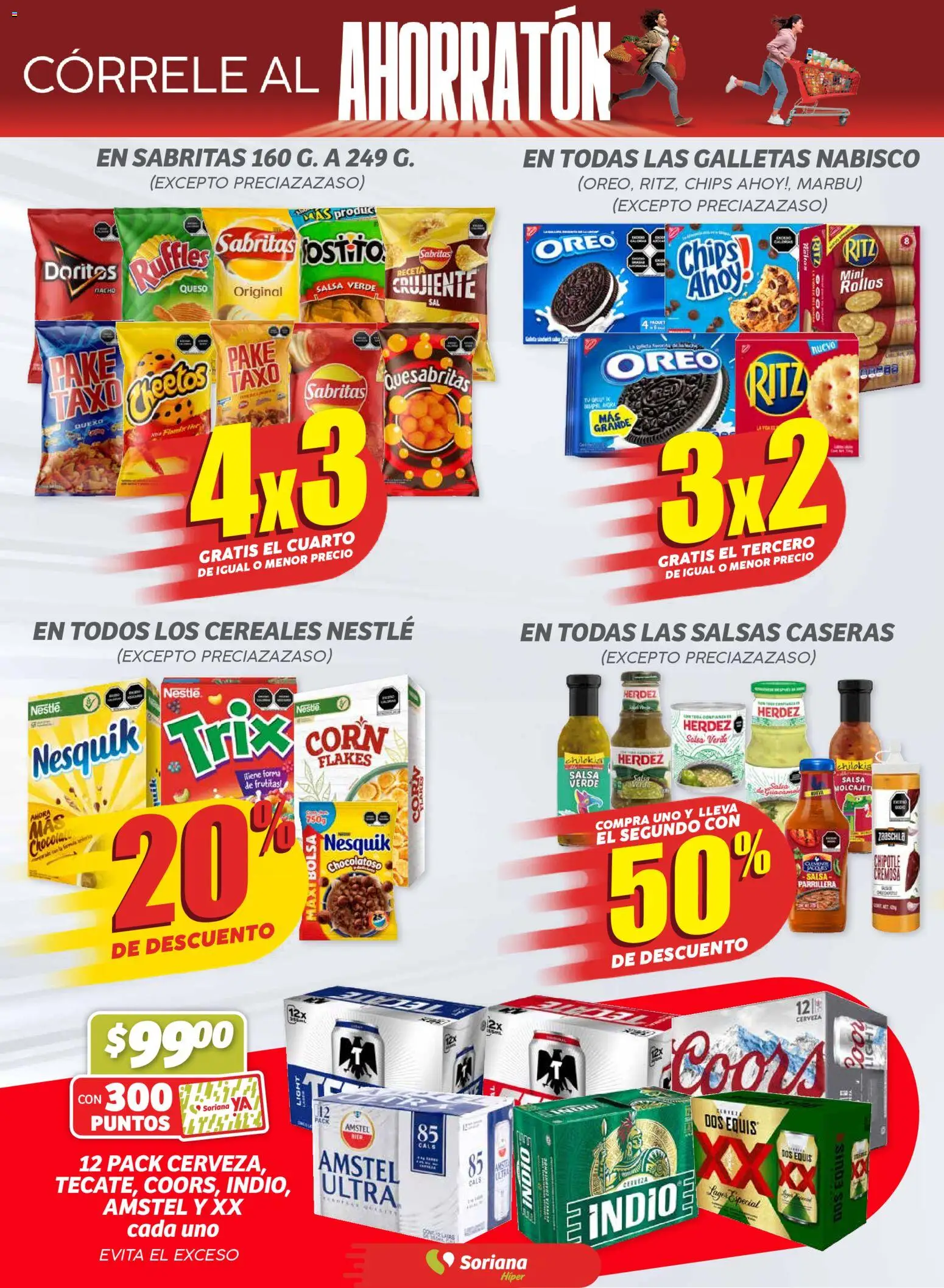 Nuevas ofertas de Soriana válidas en toda la República Mexicana desde el 15.11.2025. ¡Encuentra las mejores ofertas en Soriana - Ahorratón Híper: Saltillo y Torreón! | Página: 2 | Productos: Bolsa, Queso, Cerveza, Cereales