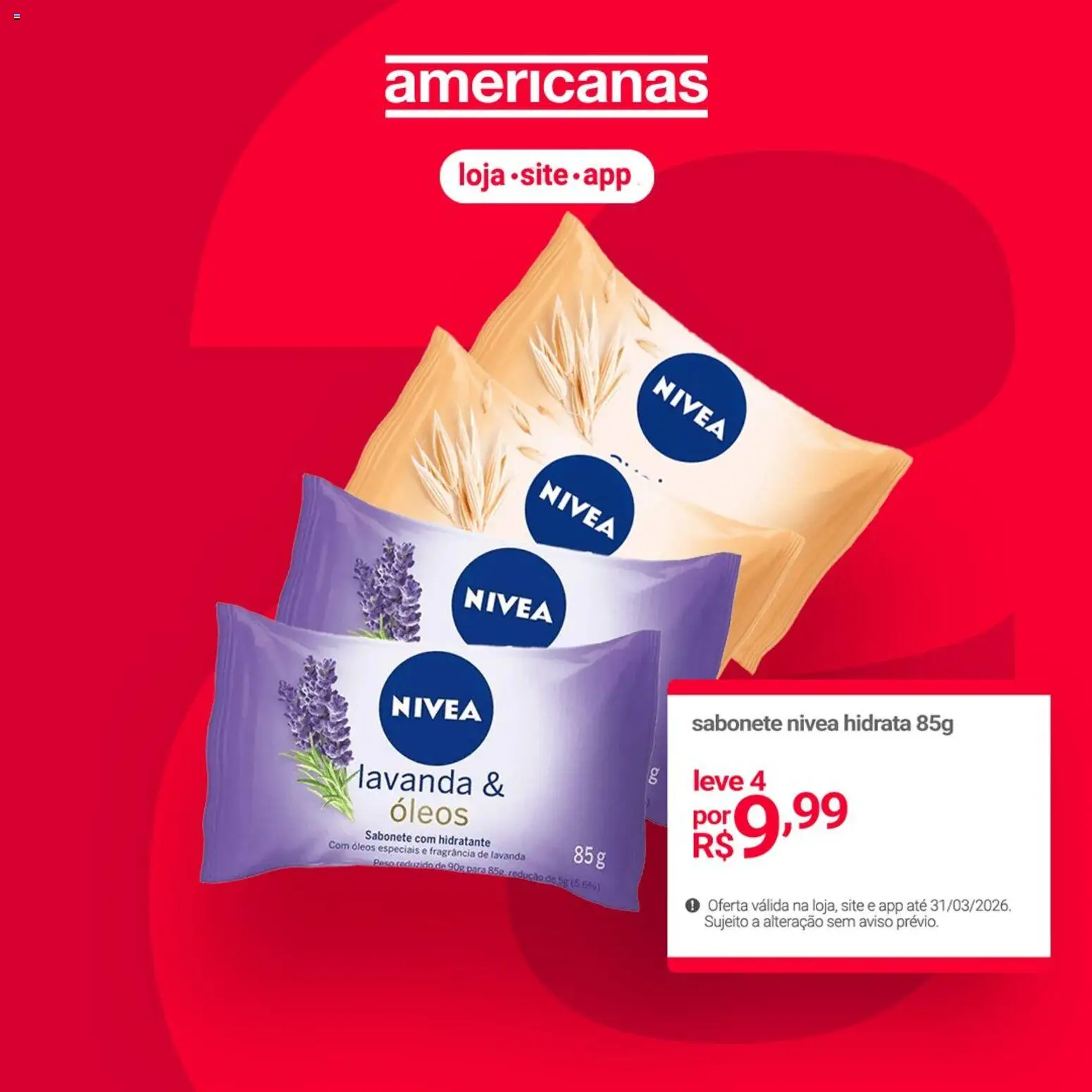 Lojas Americanas Folheto - válido de 16.03.2026 | Página: 3 | Produtos: Fragrância, Sabonete