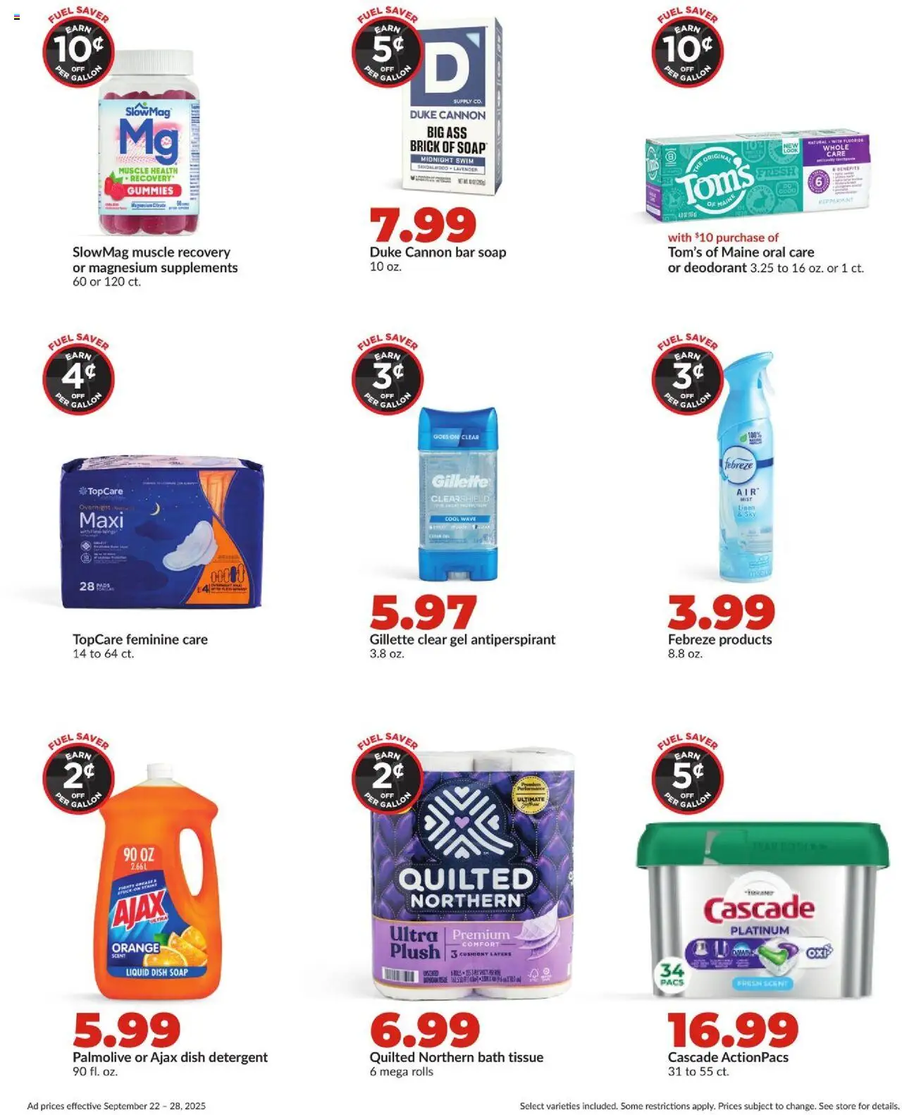 HyVee Weekly Ad - valid from 22.09.2025 | Page: 8 | Products: Magnesium, Deodorant, Antiperspirant, Bar Soap