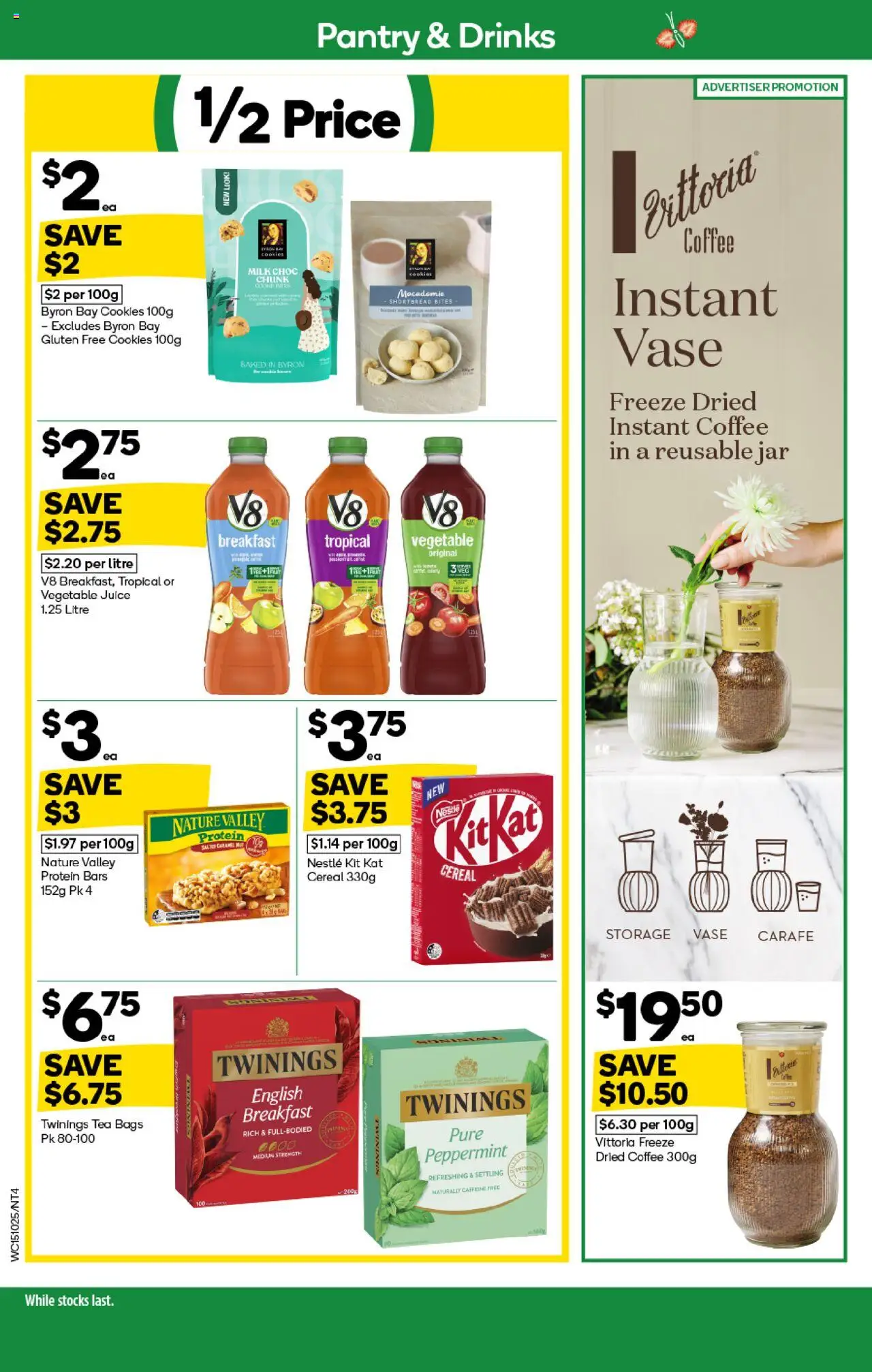 Woolworths catalogue - valid from 15.10.2025 | Page: 4 | Products: Vase, Milk, Juice, Tea