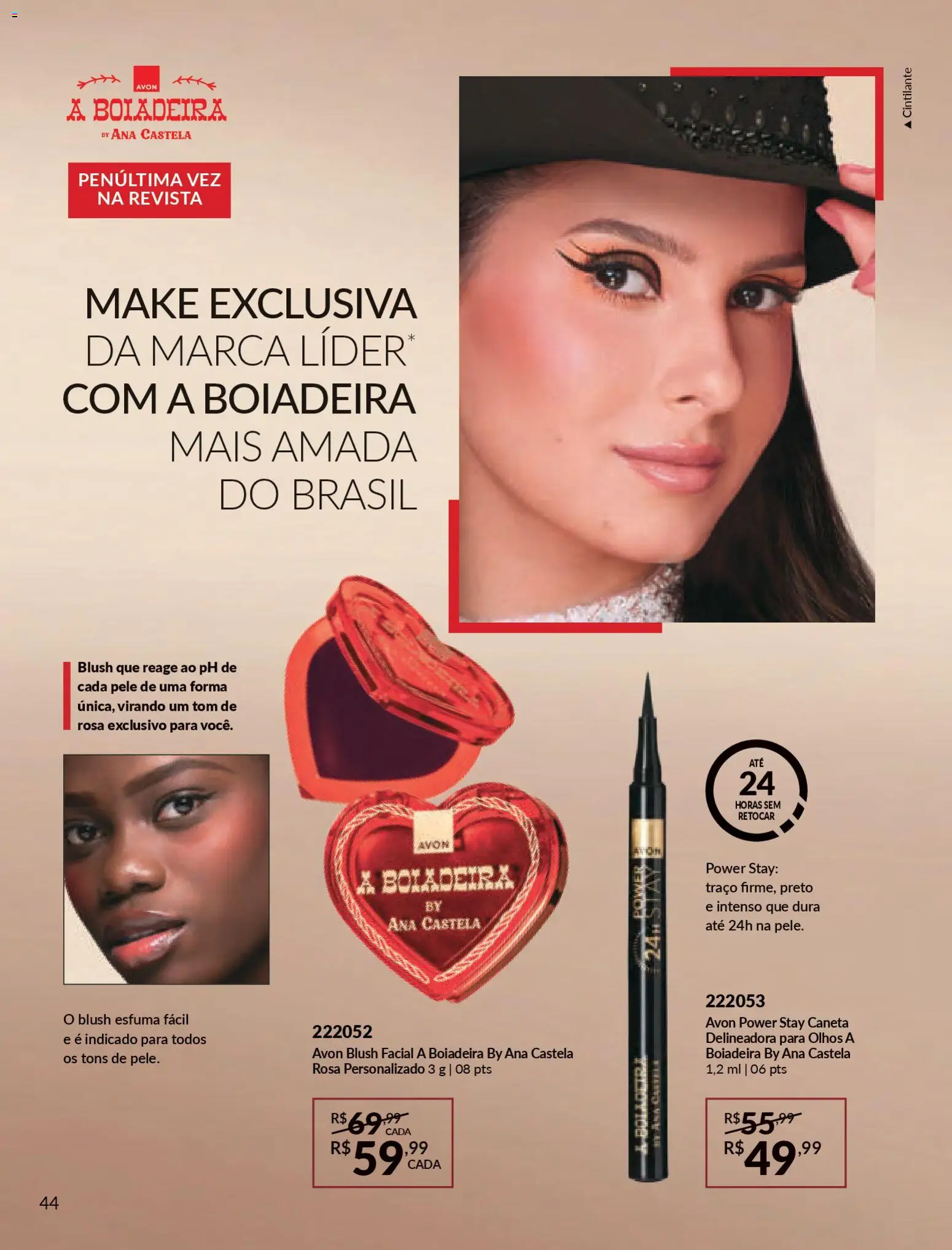 Avon Folheto - válido de 19.12.2025 | Página: 44 | Produtos: Blush, Caneta, Revista