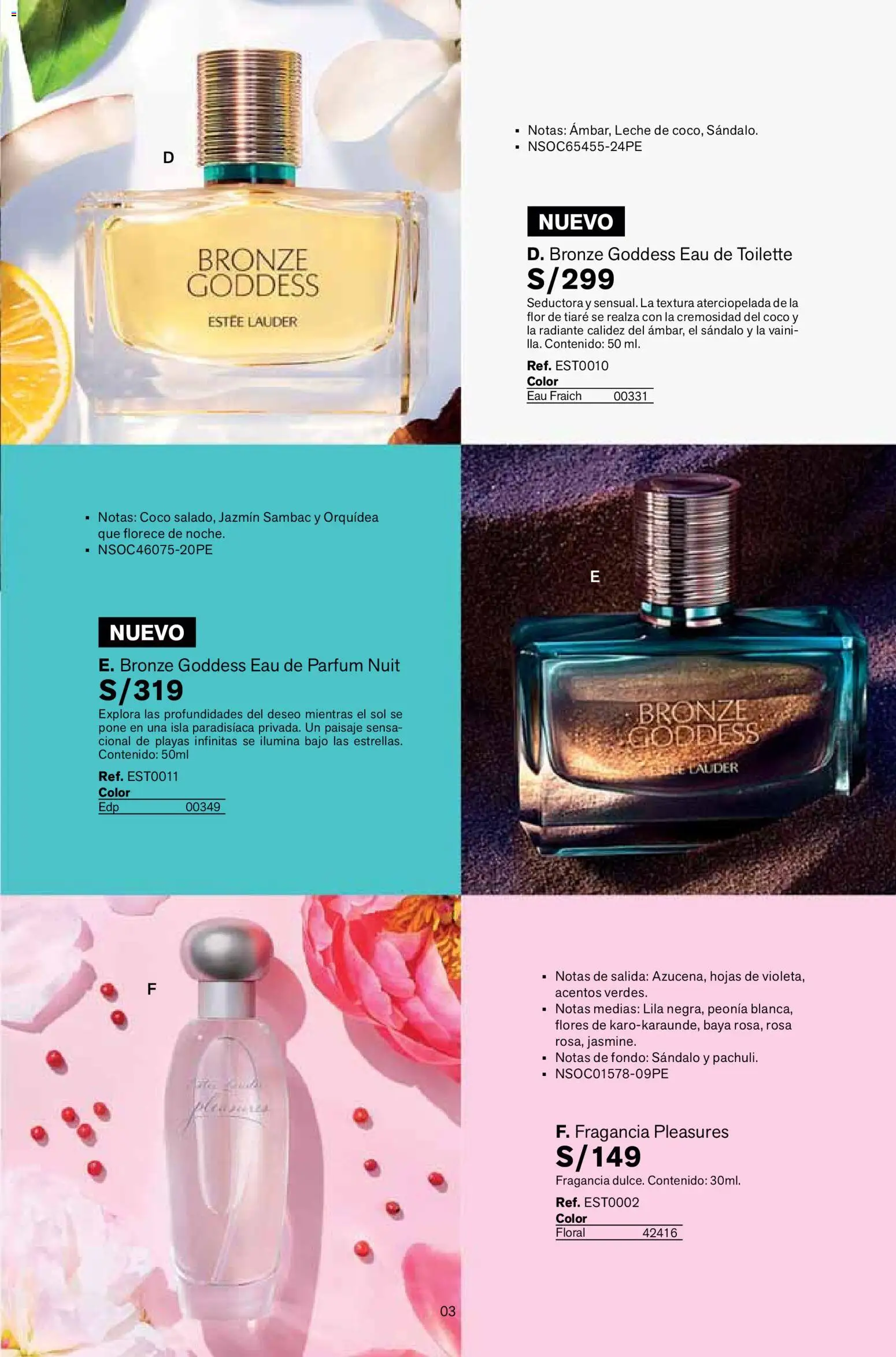 Catálogo Leonisa válido desde 13.11.2025 | Página: 3 | Productos: Leche, Medias, Fragancia, EAU de Toilette