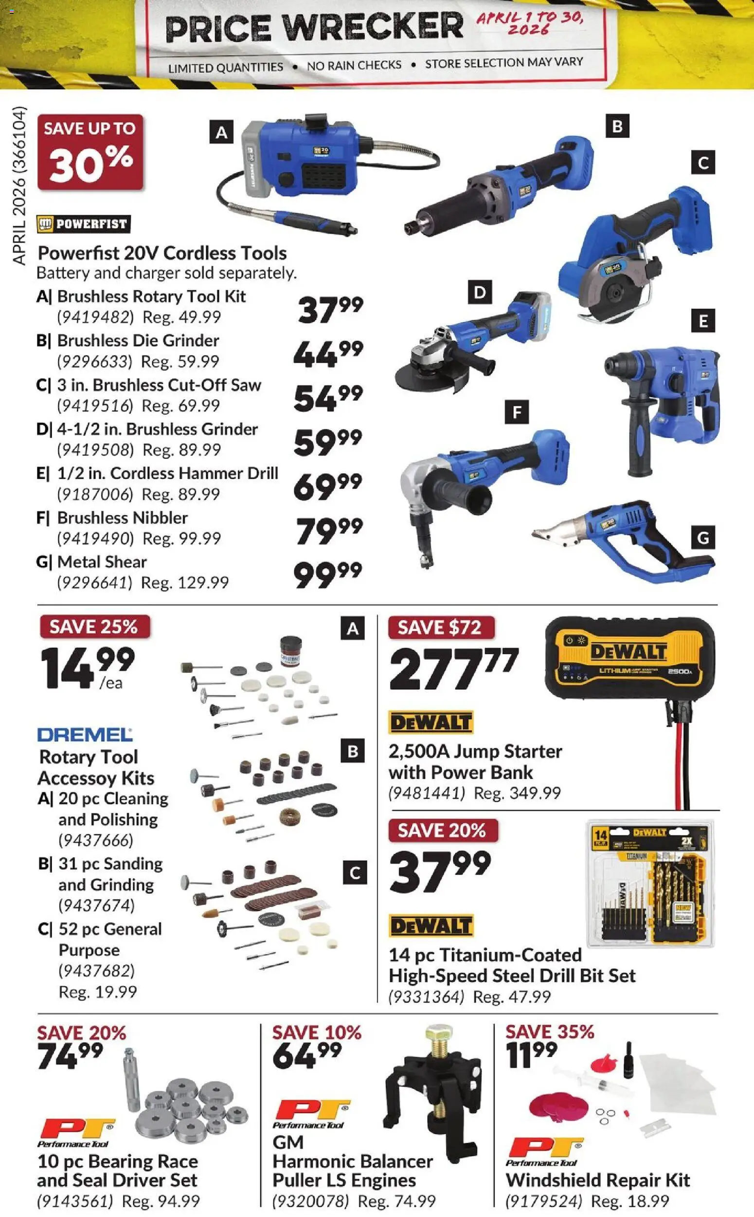 Princess Auto flyer valid from 01.04.2026 | Page: 22 | Products: PC, Grinder, Battery