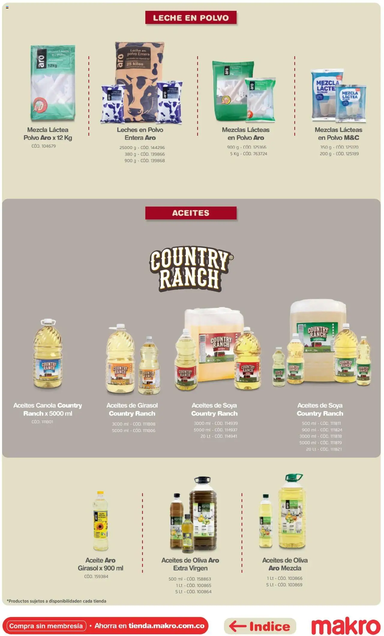 Makro revista - valida desde el 16.04.2025 | Página: 34 | Productos: Leche en polvo, Polvo, Oliva, Aceite