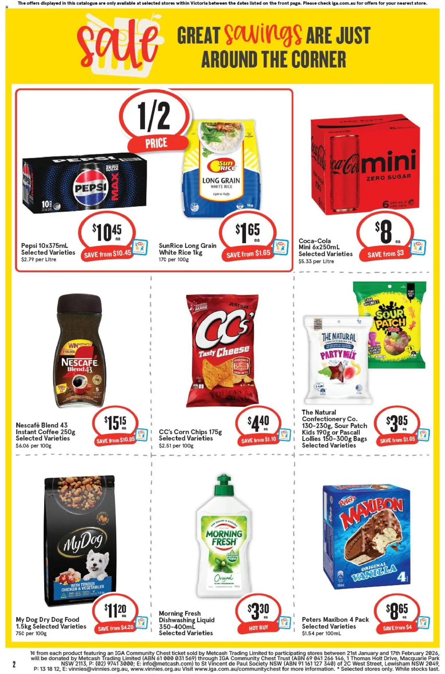 IGA catalogue - valid from 04.02.2026 | Page: 3 | Products: Cheese, Chicken, Sugar, Nescafe