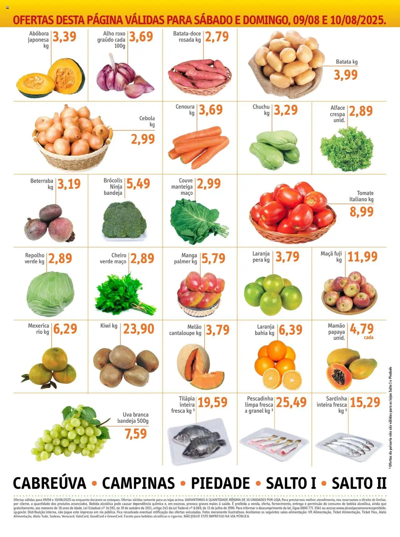 Sonda Folheto - válido de 08.08.2025 | Página: 13 | Produtos: Melão, Cebola, Kiwi, Batata
