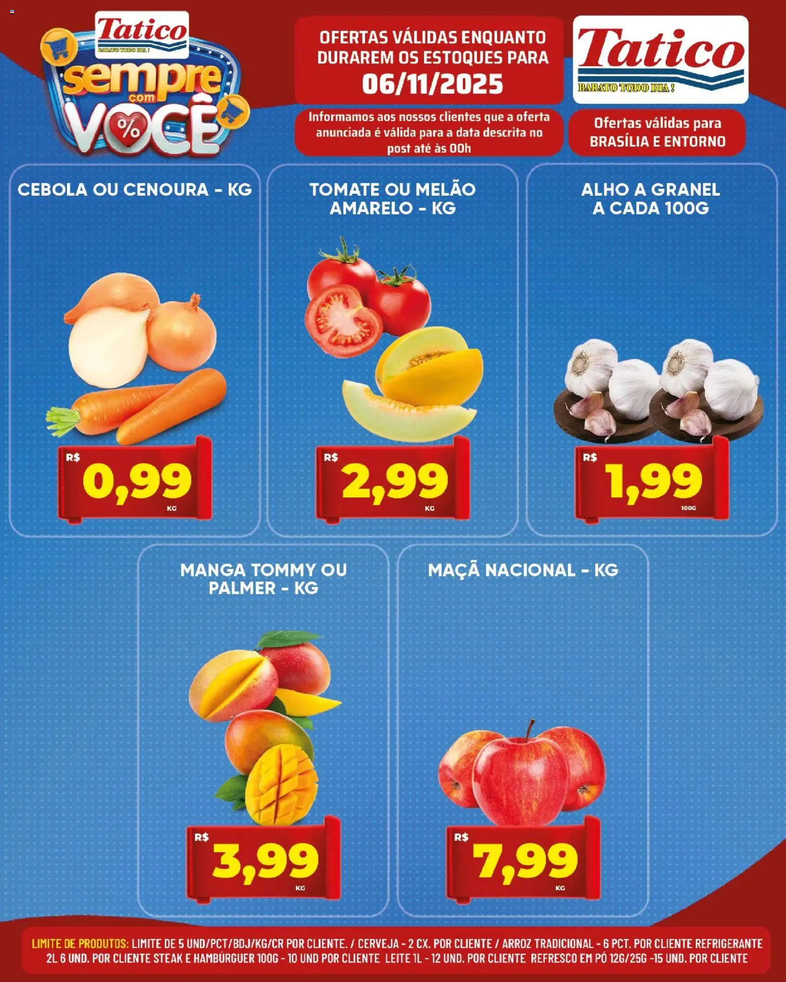 Tatico Folheto - válido de 06.11.2025 | Página: 13 | Produtos: Melão, Cebola, Arroz, Cenoura