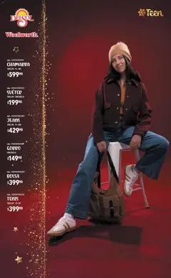 Vista previa de Del Sol y Woolworth catálogo Regalos 2025, nuevo folleto de la tienda, válido en México a partir del 06.11.2025 | Página: 14 | Productos: Suéter, Tenis, Bolsa, Chamarra