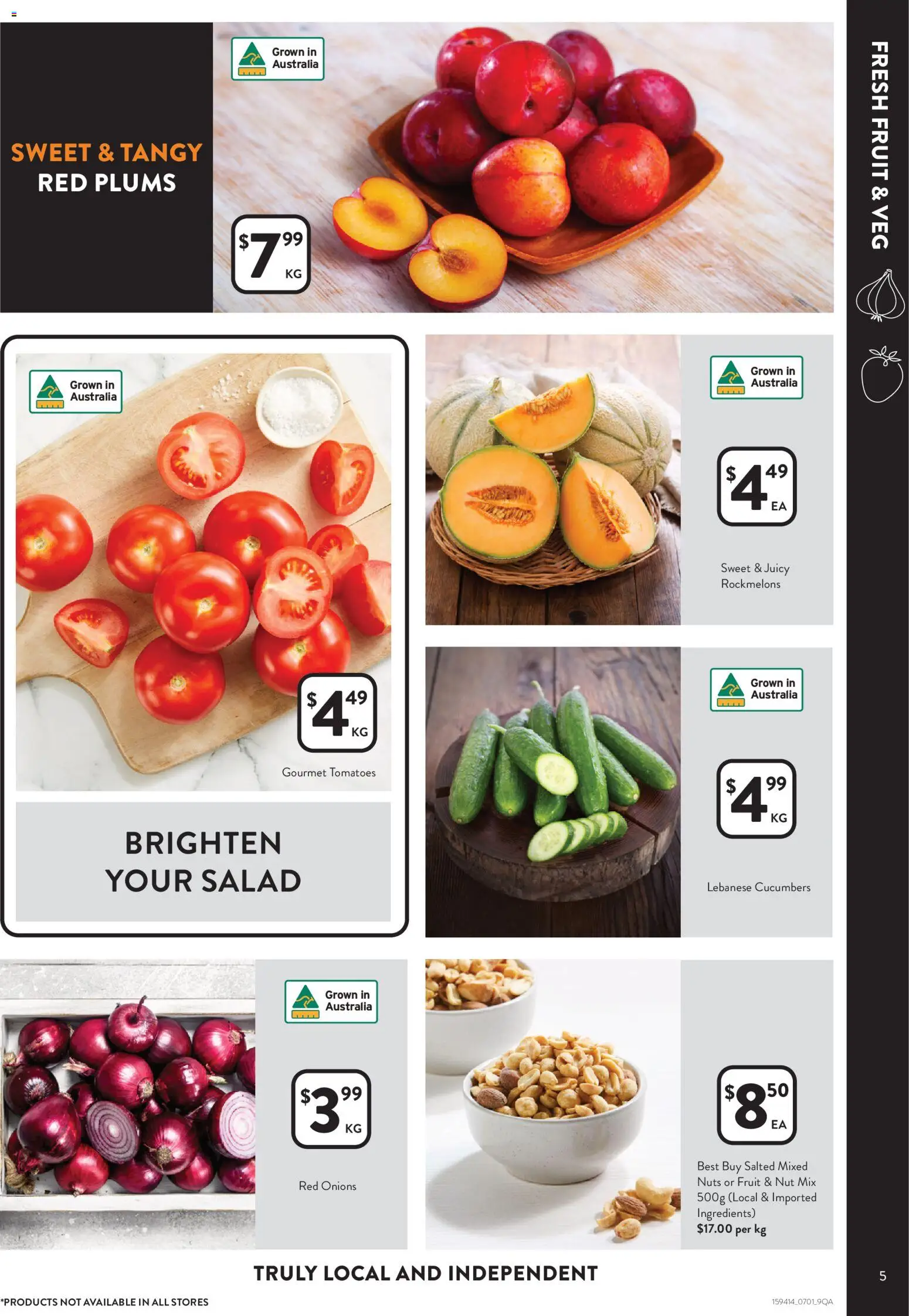 Foodworks catalogue - valid from 07.01.2026 | Page: 5 | Products: Tomatoes, Cucumbers, Salad, Onions