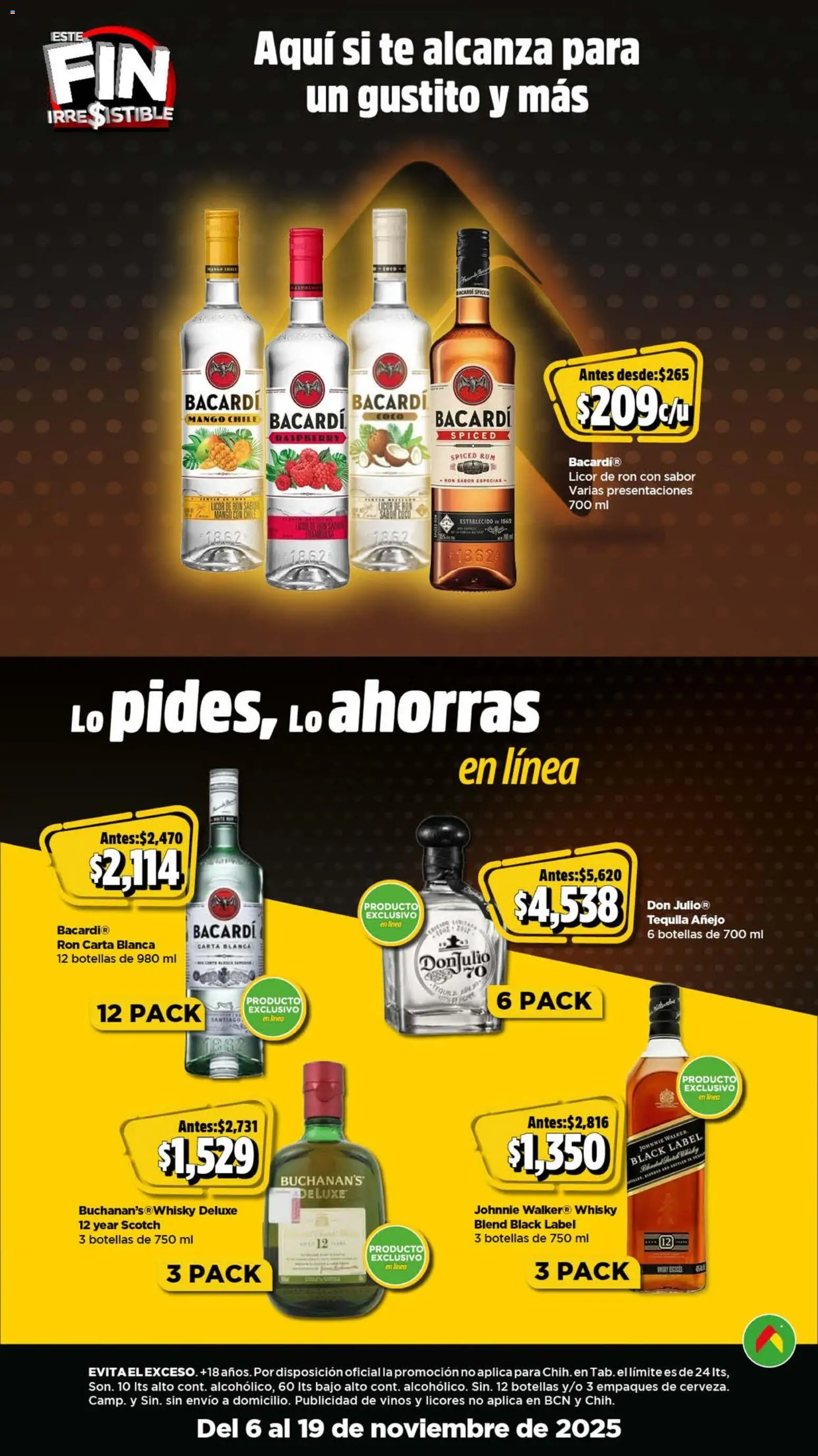 Nuevas ofertas de Bodega Aurrerá válidas en toda la República Mexicana desde el 06.11.2025. ¡Encuentra las mejores ofertas en Bodega Aurrerá Buen Fin ! | Página: 12 | Productos: Mango, Tequila, Té, Whisky