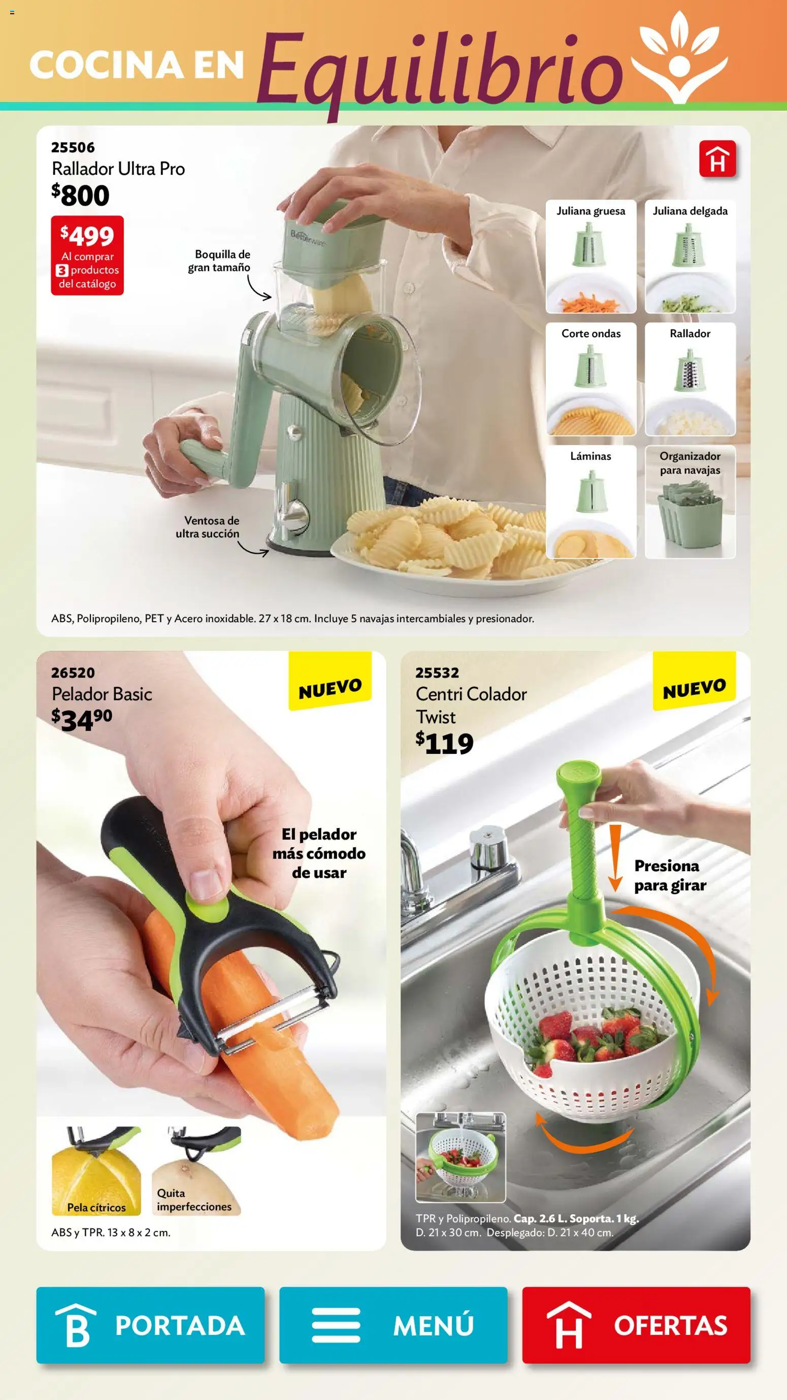 Nuevas ofertas de Betterware válidas en toda la República Mexicana desde el 05.01.2026. ¡Encuentra las mejores ofertas en Betterware campaña 1 2026! | Página: 34 | Productos: Colador, Organizador, Cocina