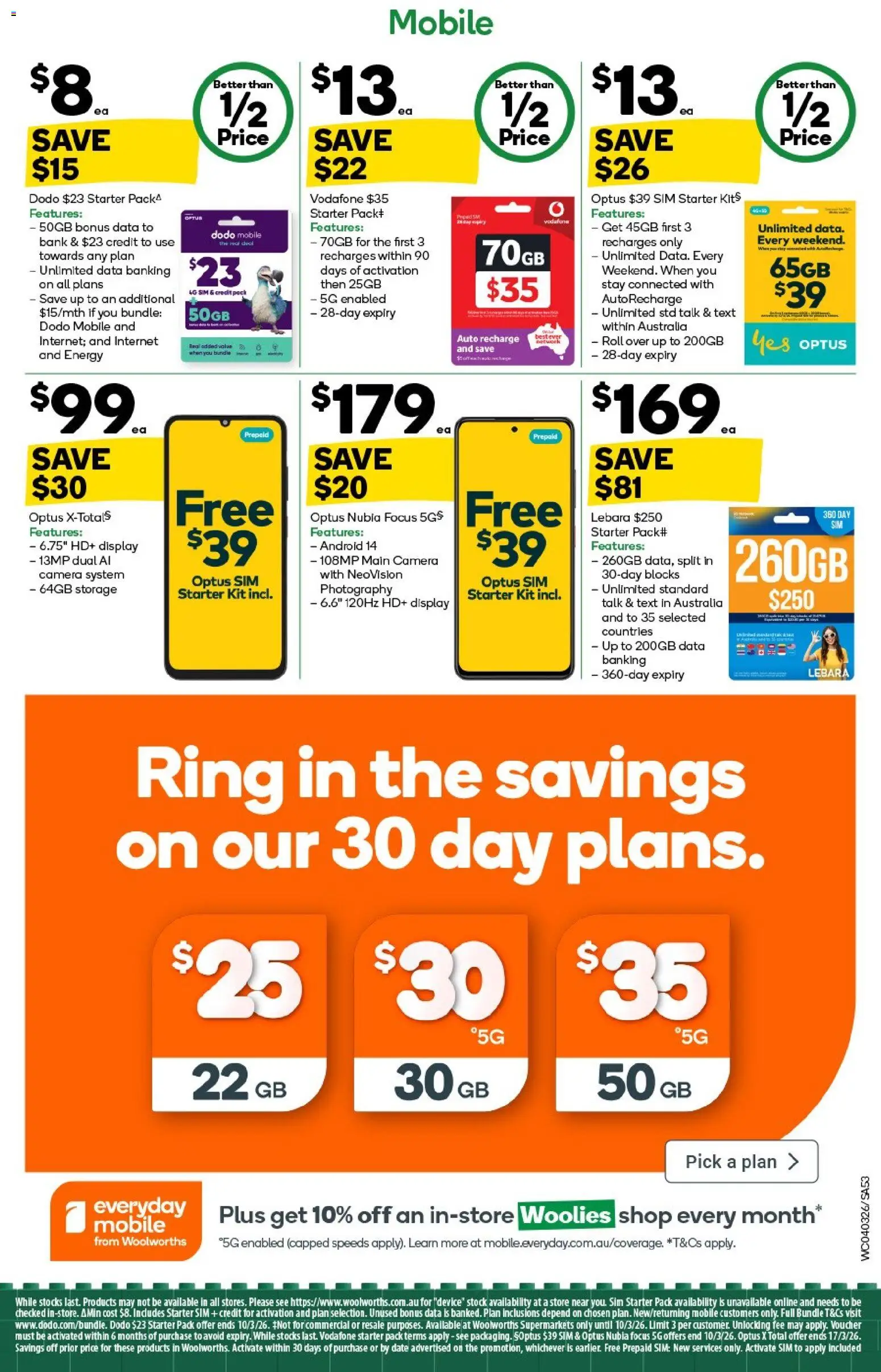 Woolworths catalogue - valid from 04.03.2026 | Page: 53 | Products: Kits, Date, Device, Camera