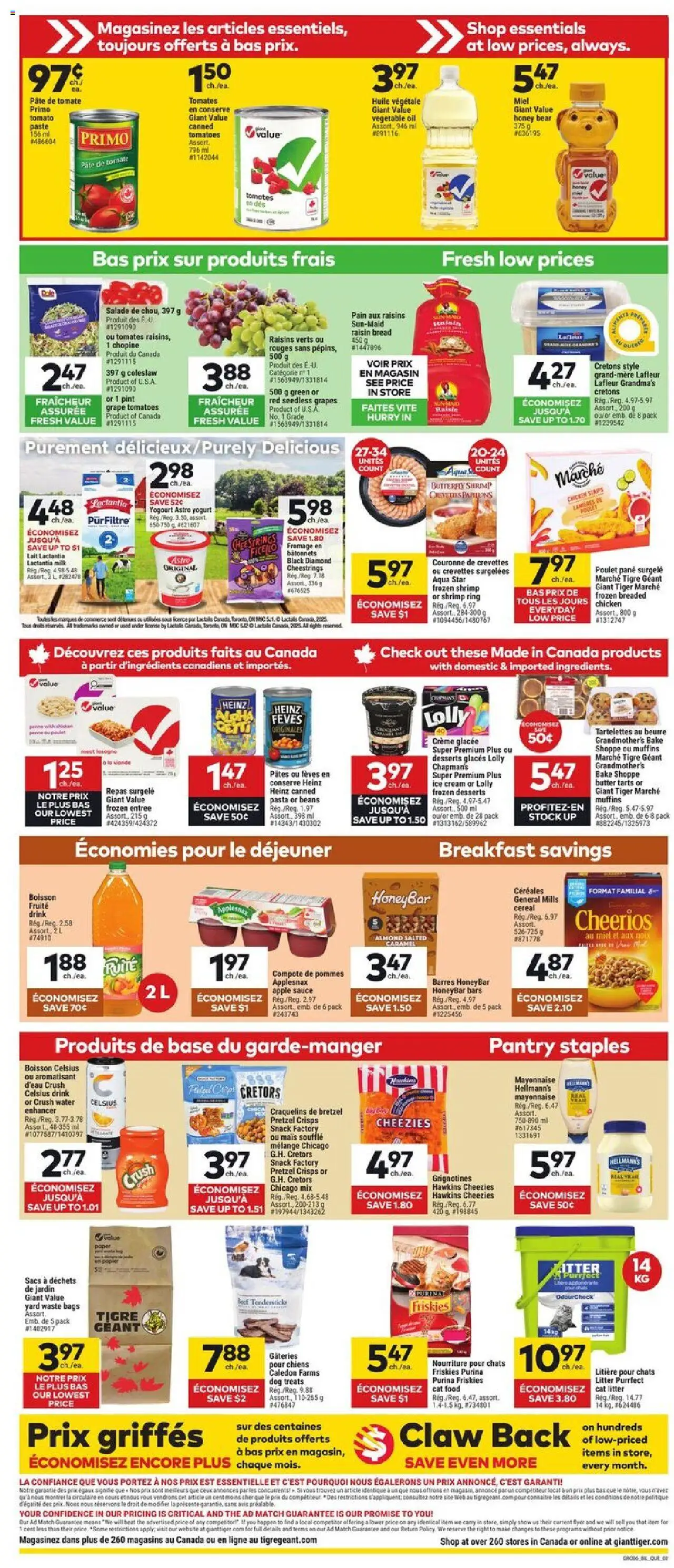 Giant Tiger flyer valid from 10.09.2025 | Page: 2 | Products: Cream, Milk, Butter, Tomatoes