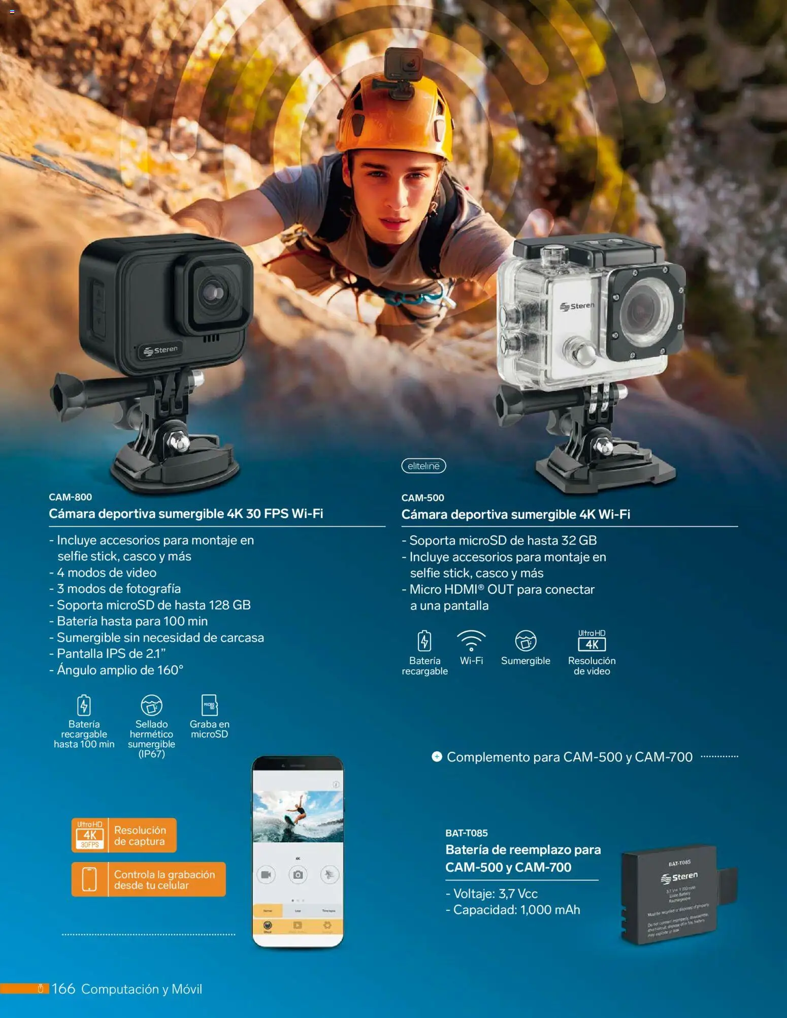 Nuevas ofertas de Steren válidas en toda la República Mexicana desde el 01.01.2026. ¡Encuentra las mejores ofertas en Steren catálogo! | Página: 178 | Productos: Movil, Cámara, Batería, Video