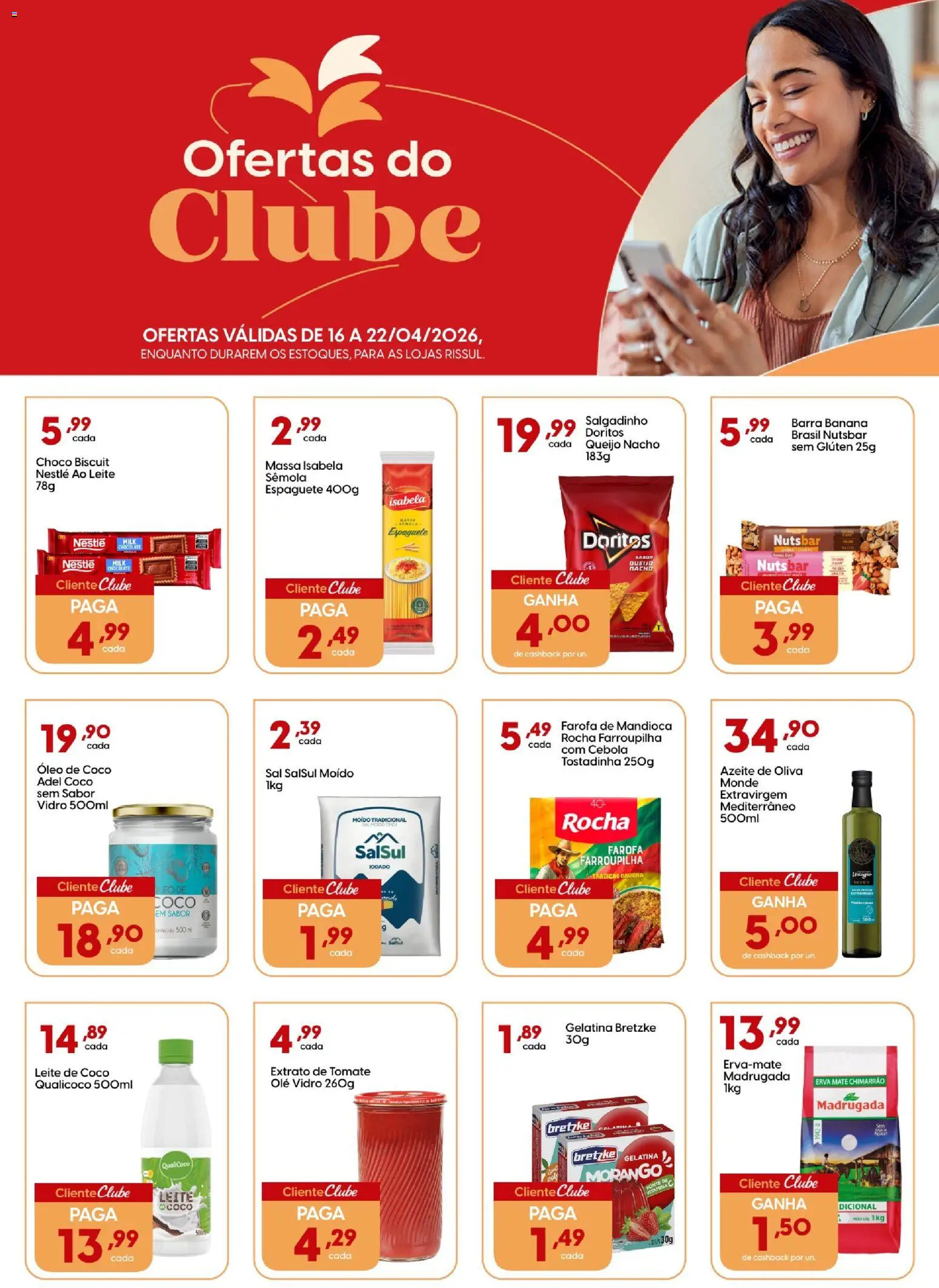 Rissul Folheto - válido de 14.04.2026 | Página: 1 | Produtos: Cebola, Mandioca, Massa, Farofa