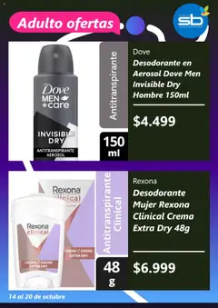 Salcobrand ofertas  válido desde el 14.10.2025 | Página: 5 | Productos: Desodorante, Antitranspirante, Crema