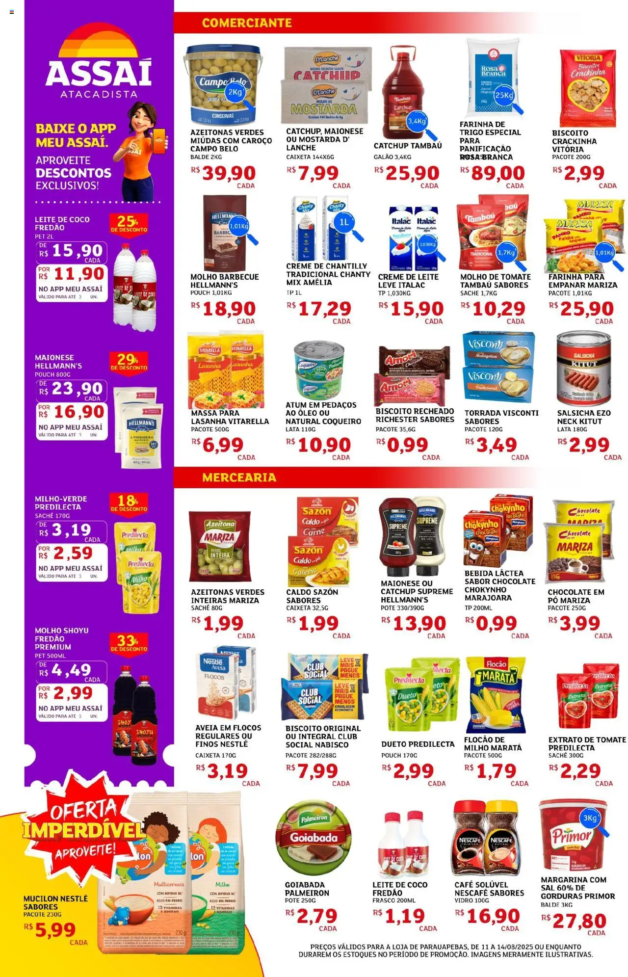 Assaí Atacadista Folheto - válido de 11.08.2025 | Página: 2 | Produtos: Molho de tomate, Café, Lasanha, Maionese