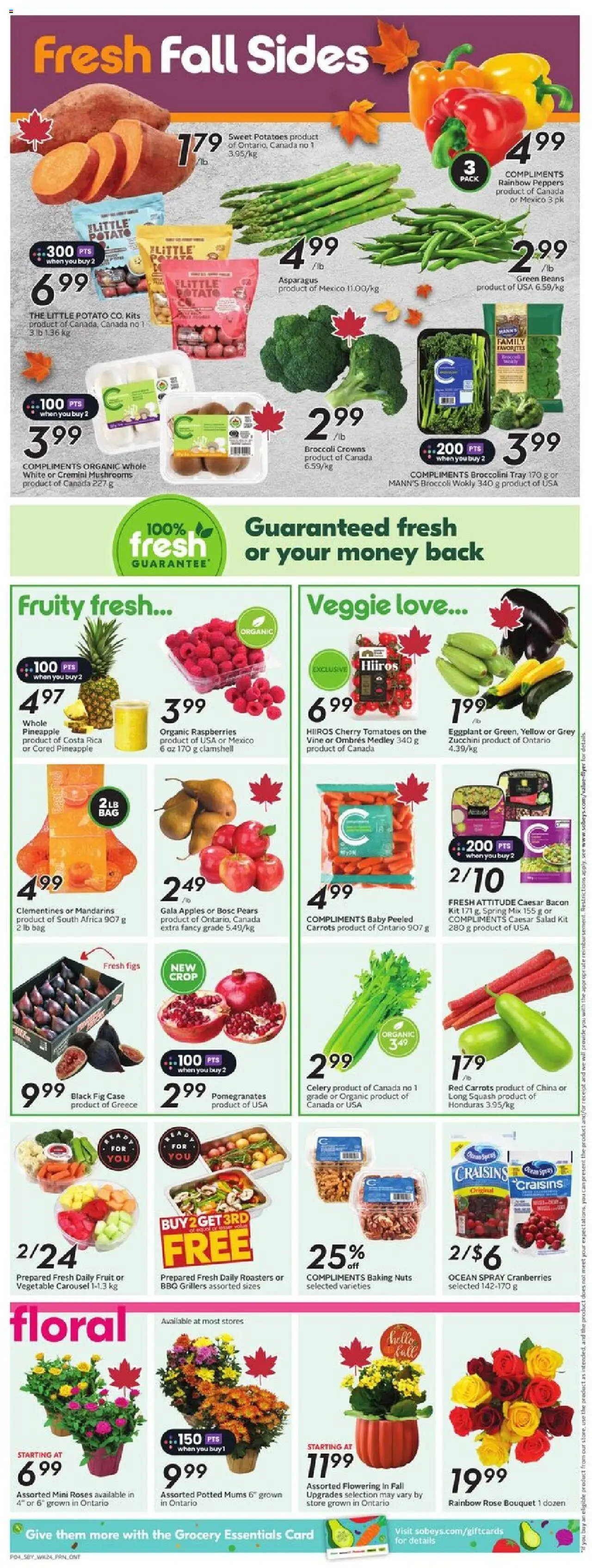 Sobeys flyer valid from 09.10.2025 | Page: 7 | Products: Nuts, Salad, Bag, Apples