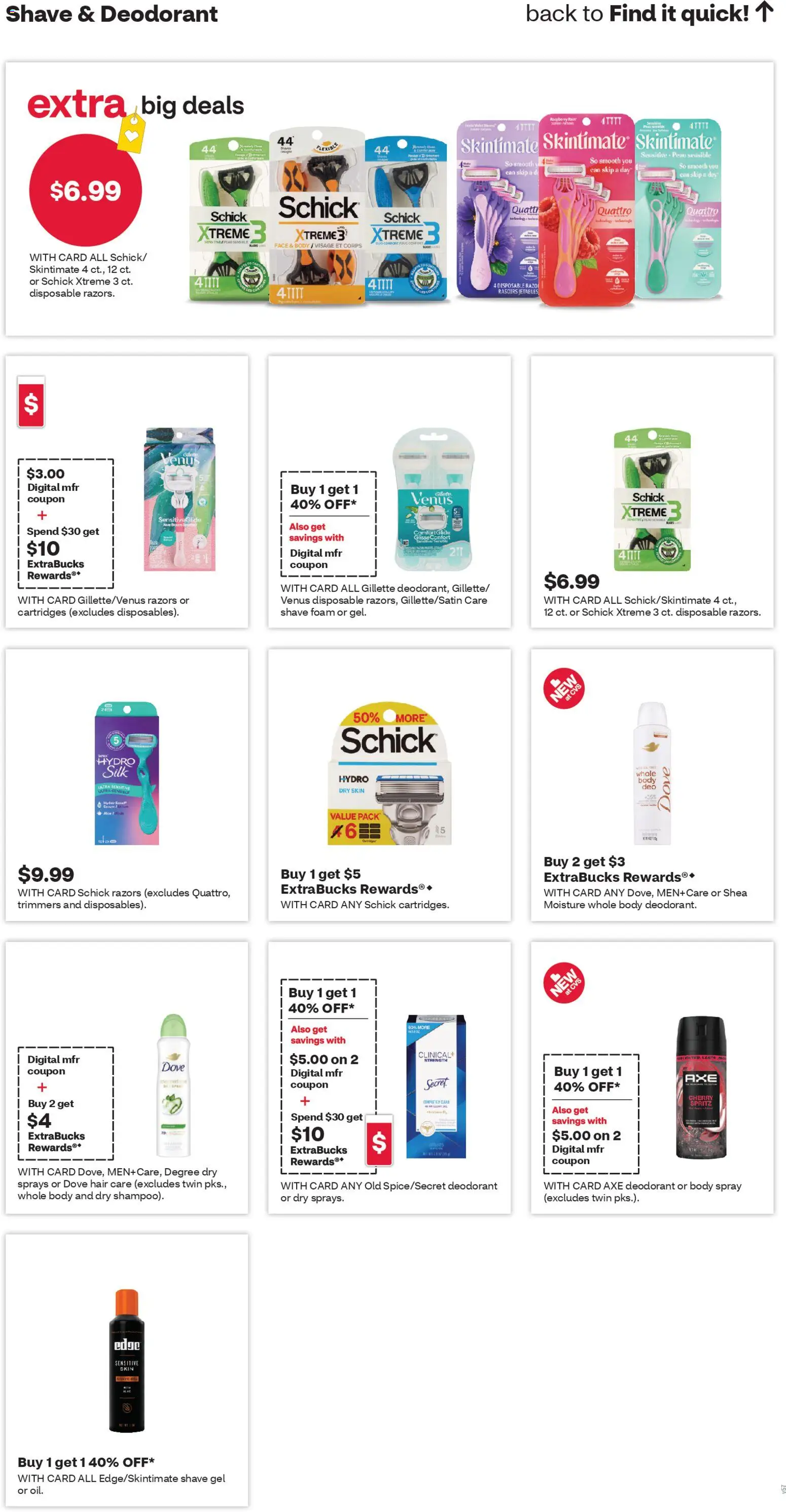 CVS Pharmacy Weekly Ad - WA - valid from 12.04.2026 | Page: 14 | Products: Axe, Deodorant, Shave Gel