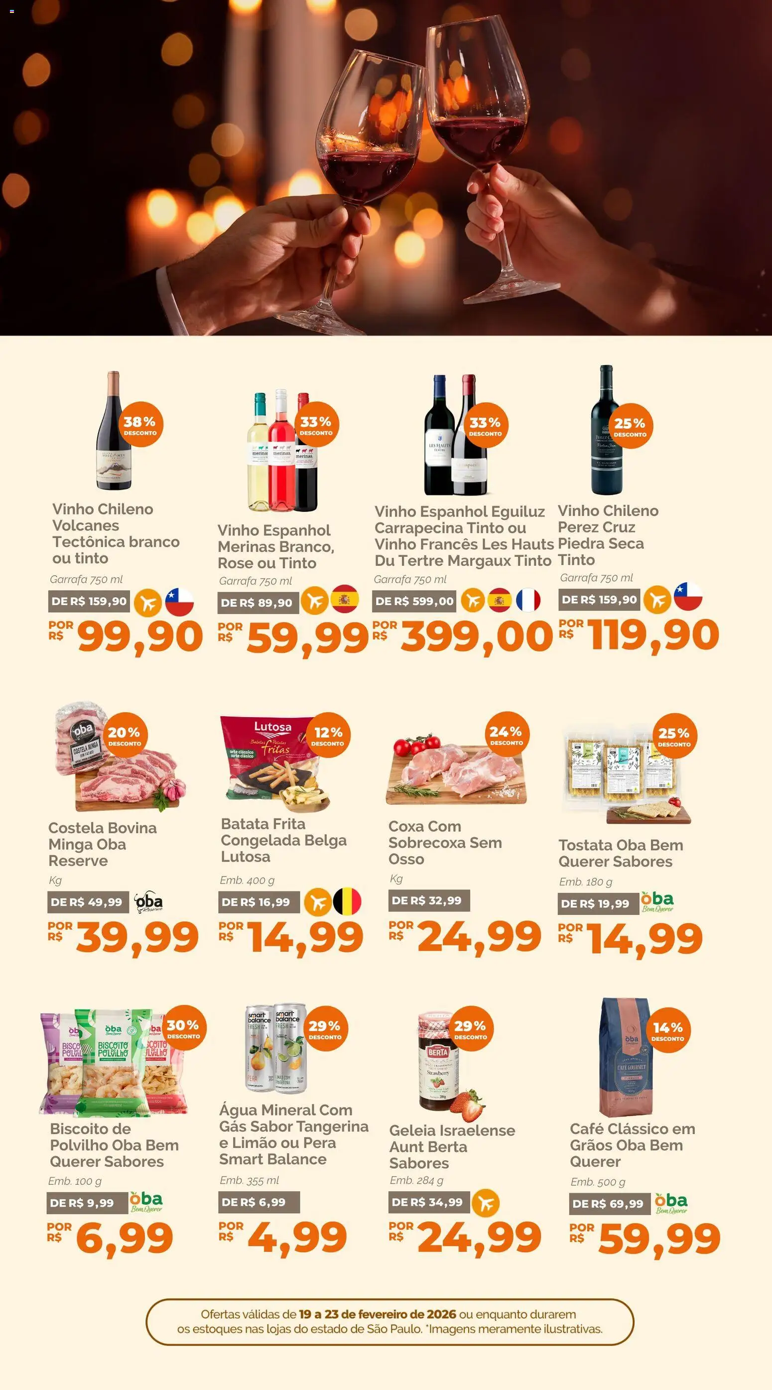 Oba Hortifruti Folheto - válido de 19.02.2026 | Página: 6 | Produtos: Biscoito, Café, Geleia, Batata frita