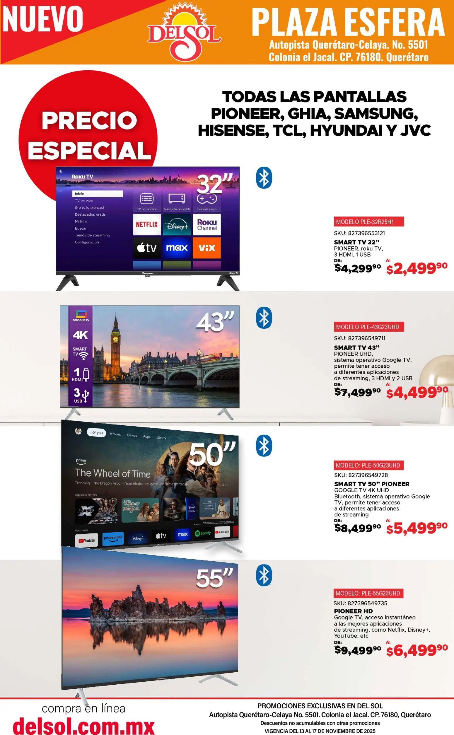 Nuevas ofertas de Del Sol y Woolworth válidas en toda la República Mexicana desde el 13.11.2025. ¡Encuentra las mejores ofertas en Del Sol y Woolworth catálogo Apertura Querétaro Esfera 1201! | Página: 13 | Productos: Usb, Cable, Top, Té