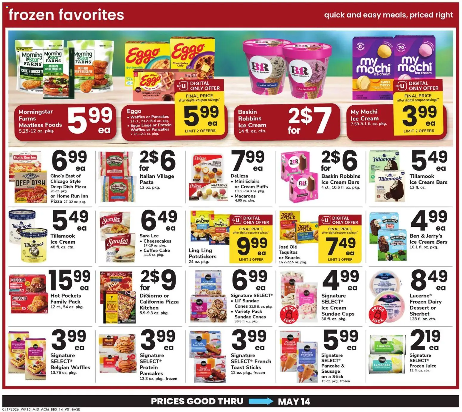 Acme Big Book of Savings - valid from 17.04.2026 | Page: 14 | Products: Juice, Pasta, Cream, Ice cream