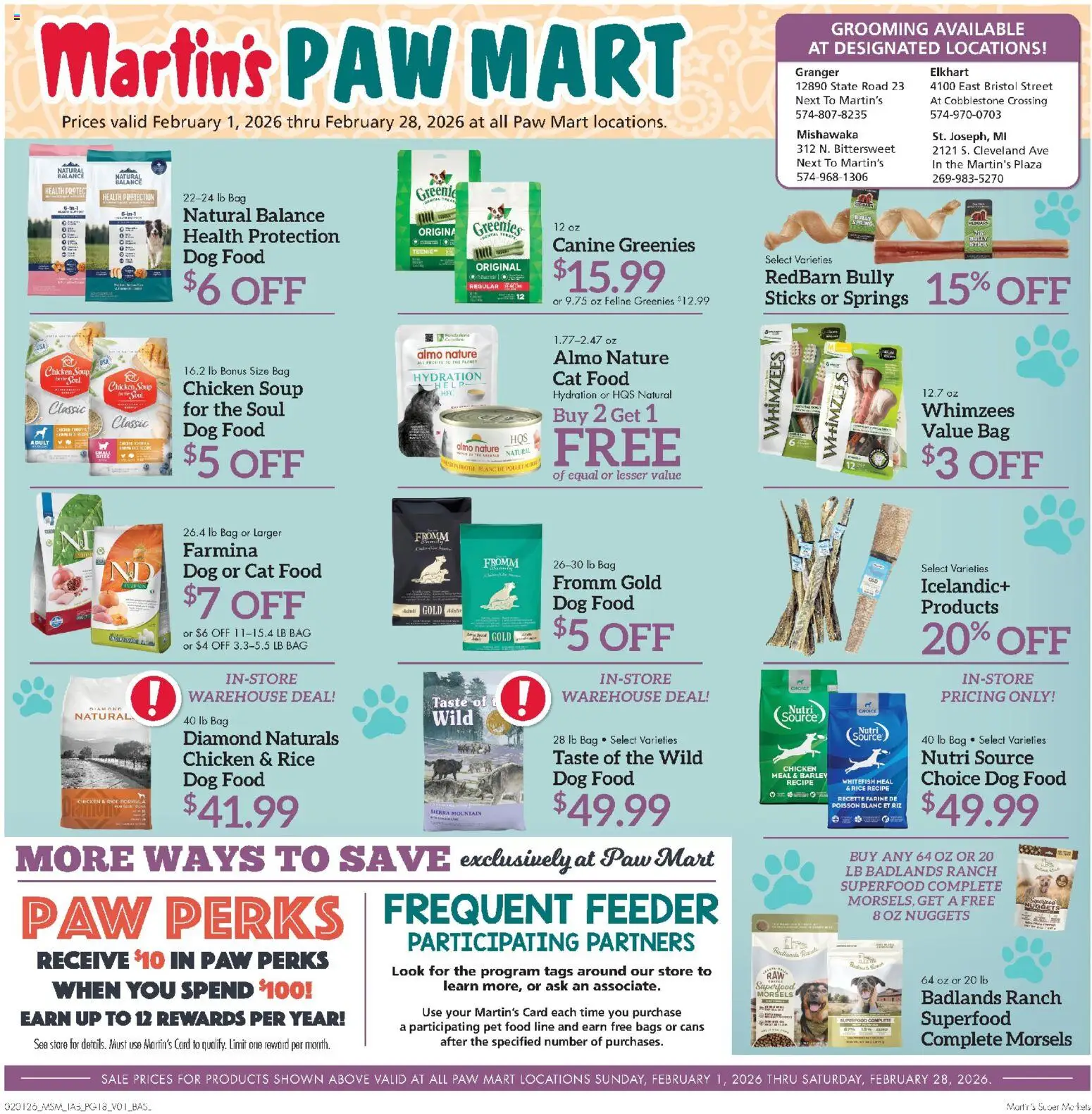 Martin’s - Next Ad - IN - valid from 01.02.2026 | Page: 18 | Products: Dog Food, Cat Food, Rice, Bag