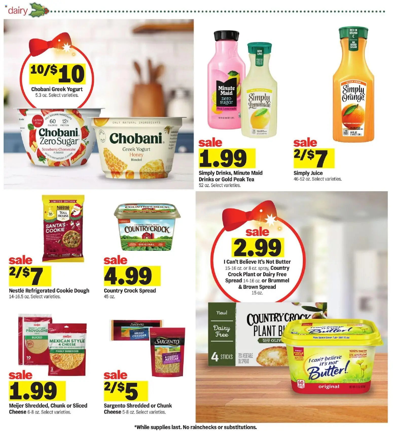Meijer Weekly Ad - valid from 12.11.2025 | Page: 9 | Products: Butter, Tea, Sugar, Cheesecake