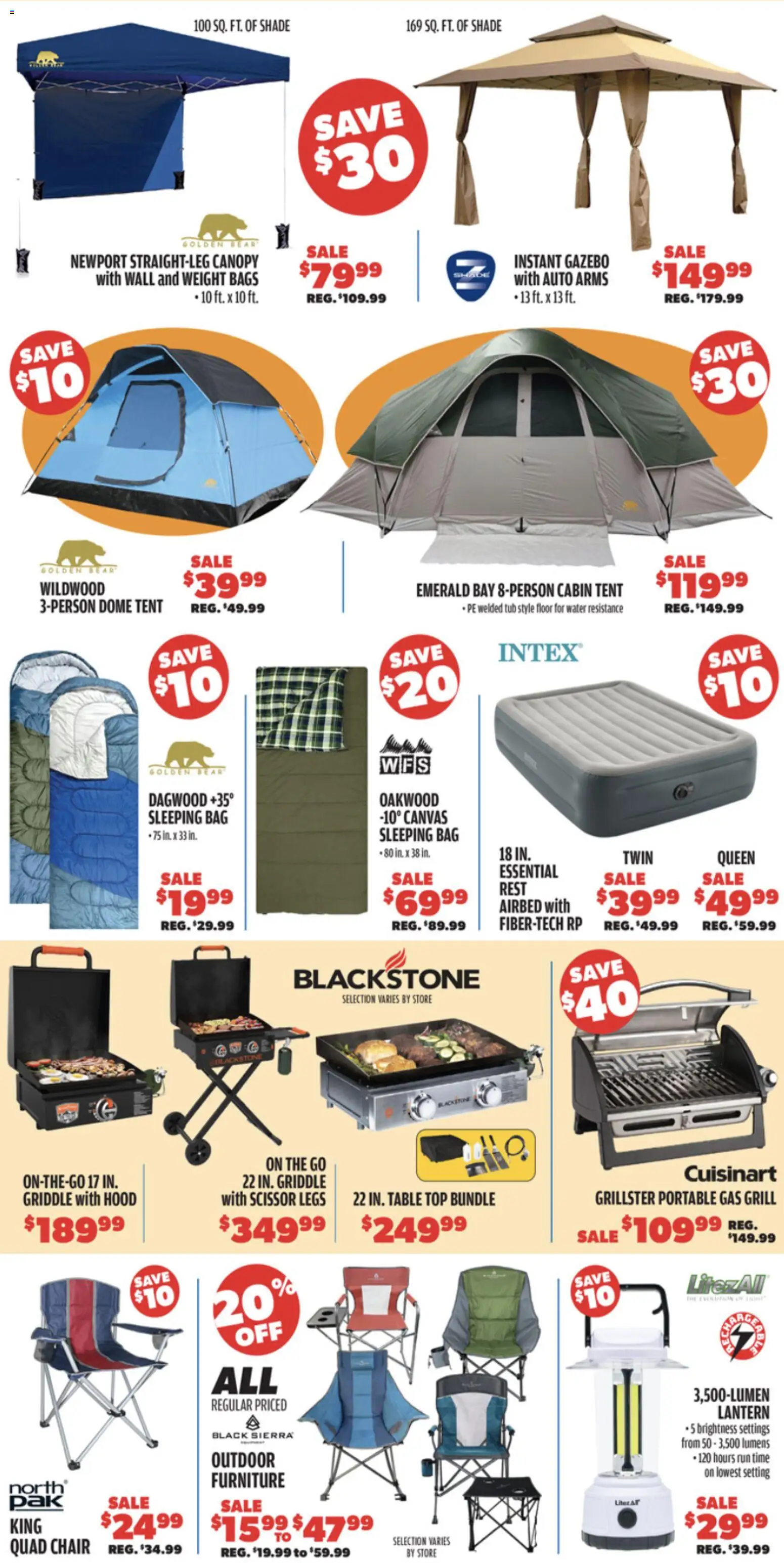 Big 5 Sporting Goods Weekly Ad - valid from 17.04.2026 | Page: 4 | Products: Canvas, Tent, Bag, Grill