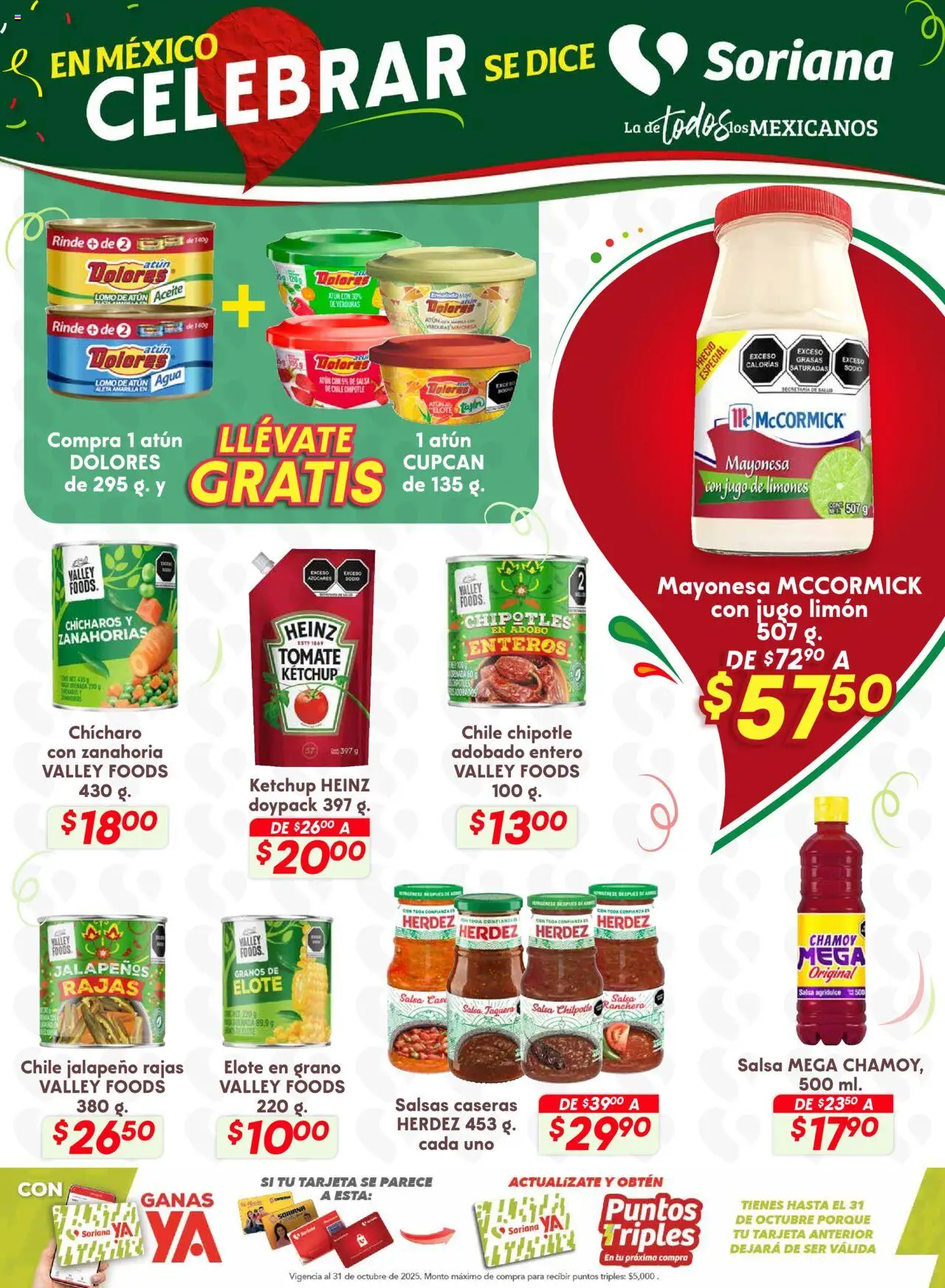 Nuevas ofertas de Soriana válidas en toda la República Mexicana desde el 28.08.2025. ¡Encuentra las mejores ofertas en Soriana - Preciazazaso Híper: Valle de México! | Página: 10 | Productos: Limón, Jugo, Ensalada, Zanahoria