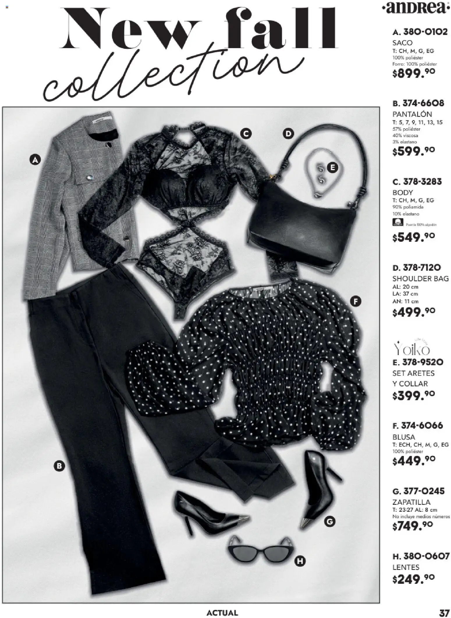 Nuevas ofertas de Andrea válidas en toda la República Mexicana desde el 26.11.2025. ¡Encuentra las mejores ofertas en Andrea catálogo Vestir! | Página: 37 | Productos: Blusa, Algodón, Collar, Aretes