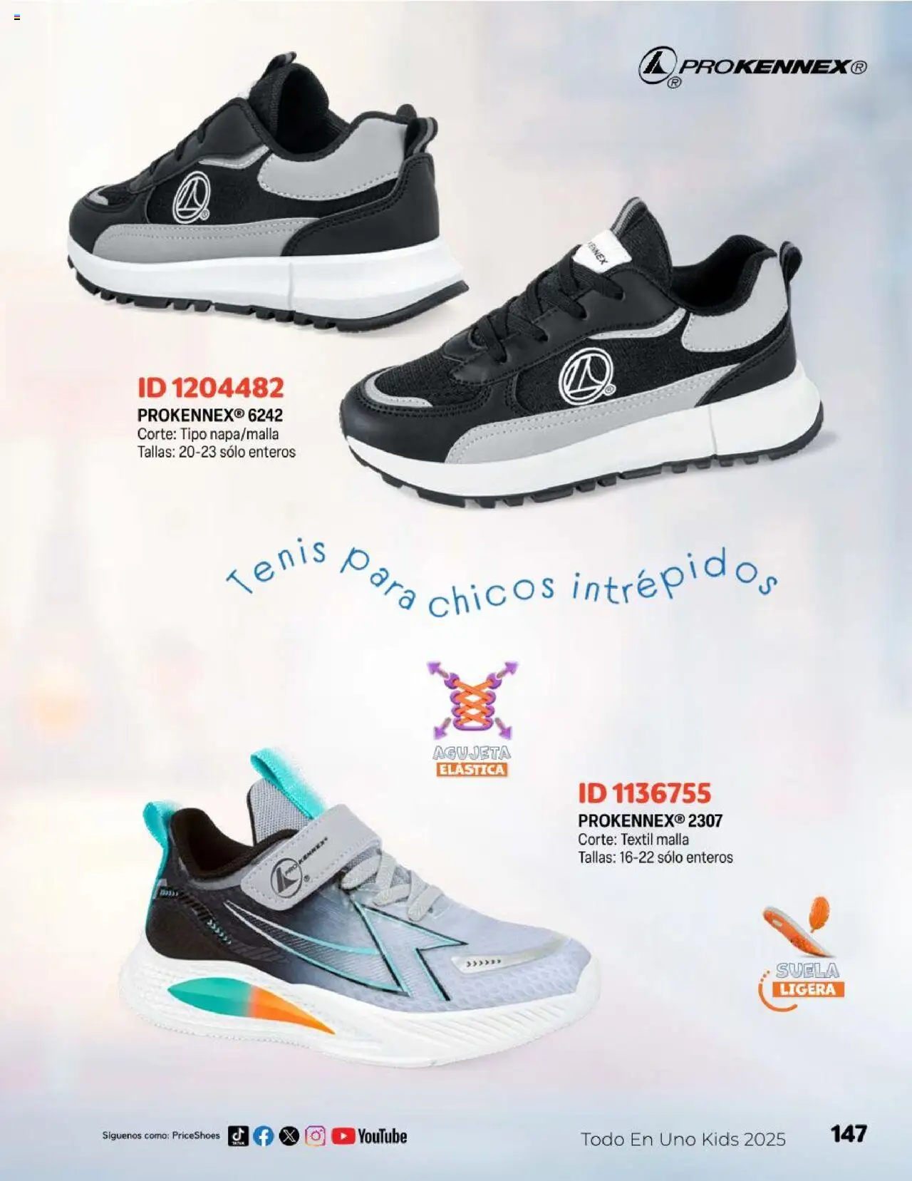 Nuevas ofertas de Price Shoes válidas en toda la República Mexicana desde el 23.04.2025. ¡Encuentra las mejores ofertas en Price Shoes catálogo Kids! | Página: 147 | Productos: Tenis, Malla