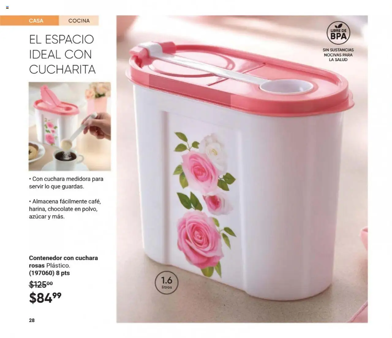 Nuevas ofertas de AVON válidas en toda la República Mexicana desde el 13.09.2025. ¡Encuentra las mejores ofertas en AVON - Casa & Estilo 14 2025! | Página: 28 | Productos: Azúcar, Chocolate, Cocina, Contenedor