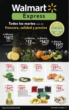 Vista previa de Walmart Express folleto Ofertas, nuevo folleto de la tienda, válido en México a partir del 23.12.2025