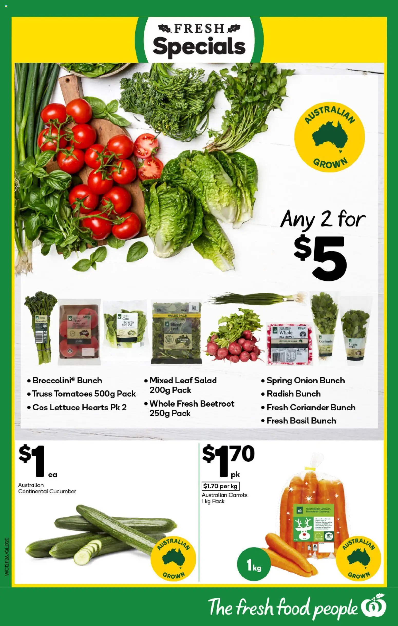 Woolworths catalogue - valid from 12.11.2025 | Page: 20 | Products: Lettuce, Tomatoes, Carrots, Beetroot