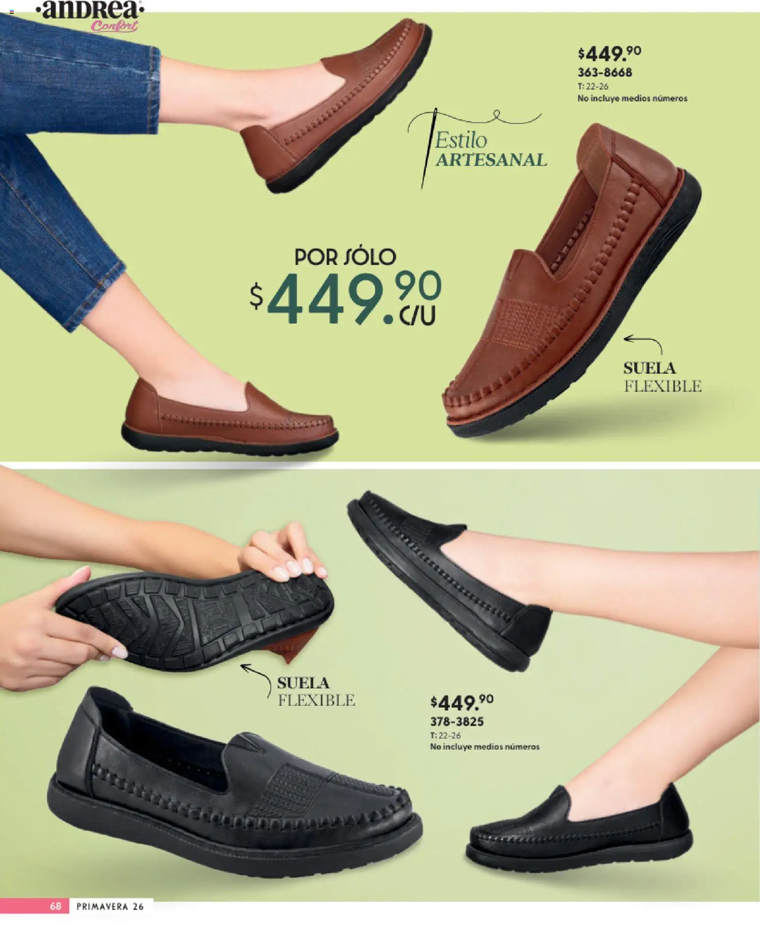 Nuevas ofertas de Andrea válidas en toda la República Mexicana desde el 25.01.2026. ¡Encuentra las mejores ofertas en Andrea catálogo Calzado Confort ! | Página: 68 | Productos: Flexible