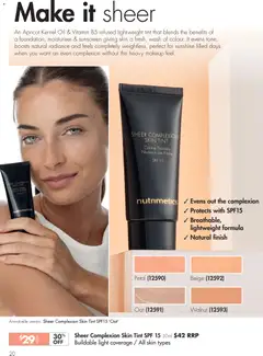Preview of Nutrimetics Catalogue Fresh, flawless, fabulous - valid from 26.01.2026 | Page: 20 | Products: Sunscreen, Moisturiser, Makeup, Vitamin